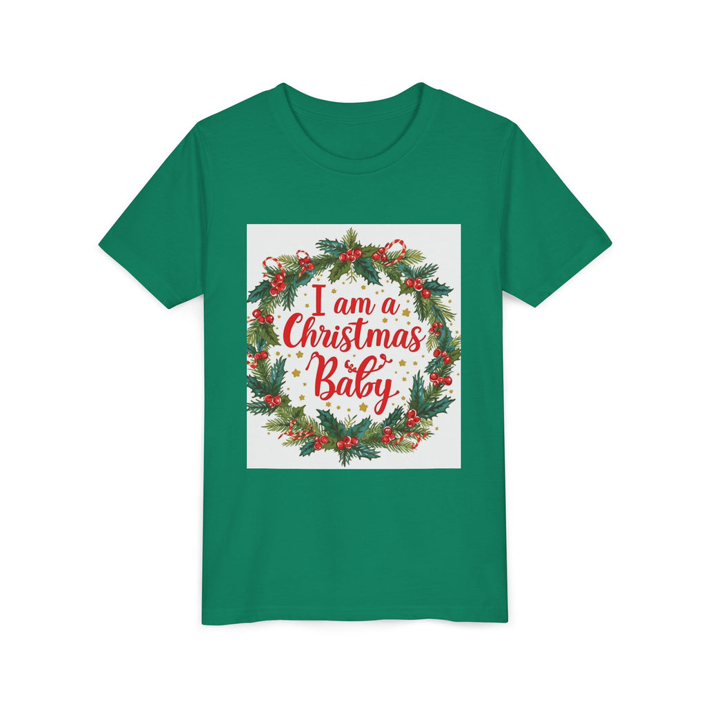 I Am A Christmas Baby Youth Short Sleeve Tee