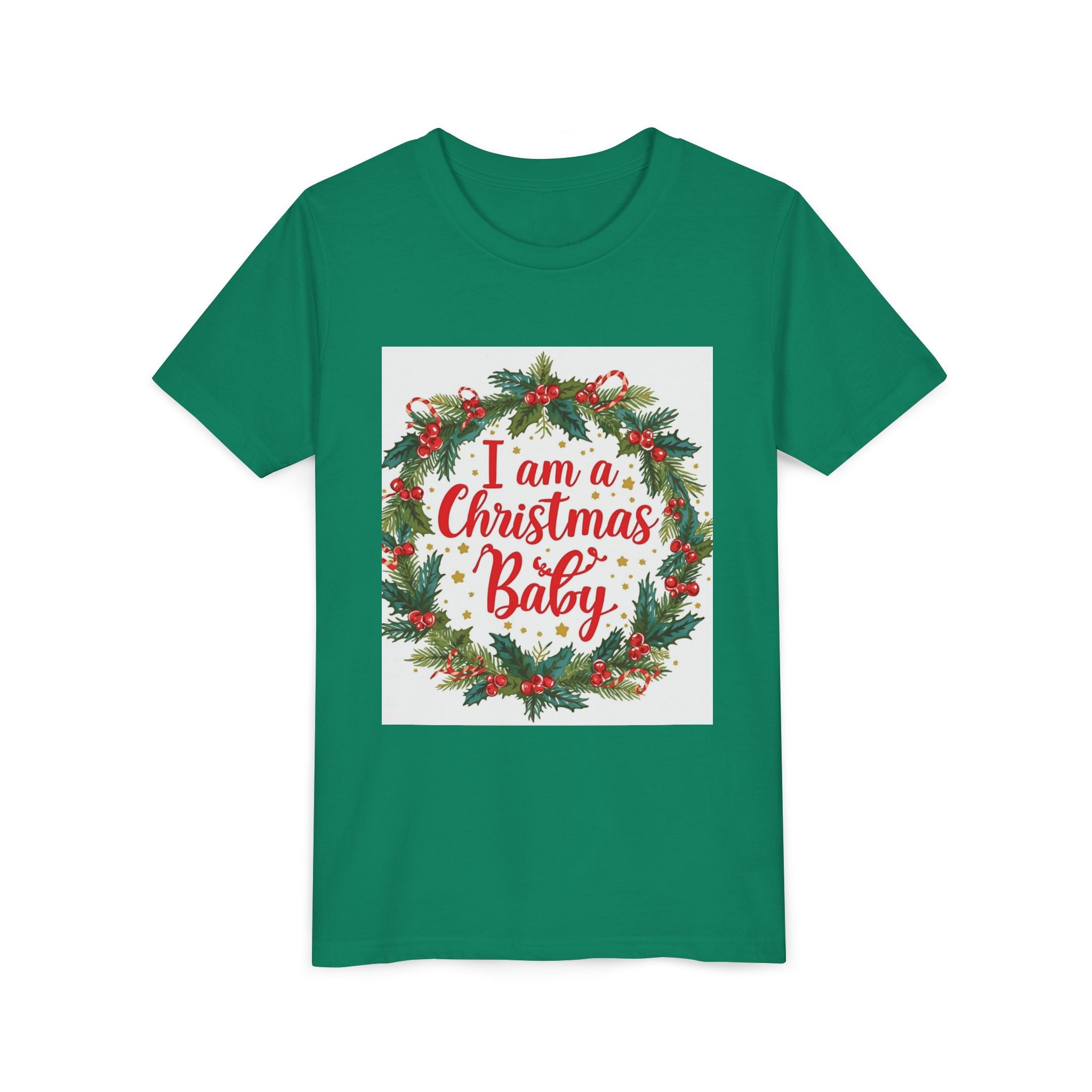 I Am A Christmas Baby Youth Short Sleeve Tee