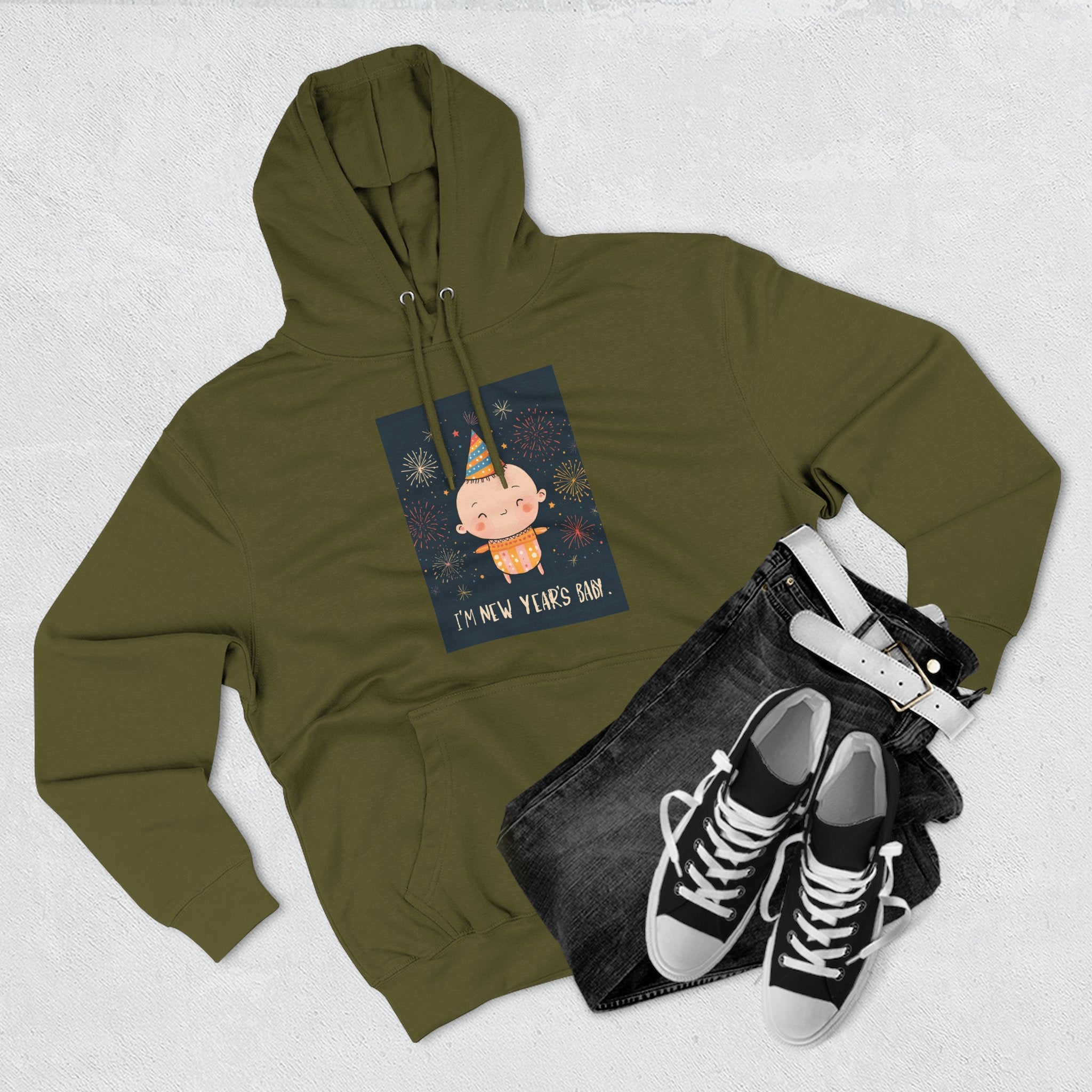 New Year's Celebration Fleece Hoodie, Cozy Holiday Wear, Funny Hoodie Gift, Festive Sweatshirt, Comfy New Year's Outfit, Unique [...]