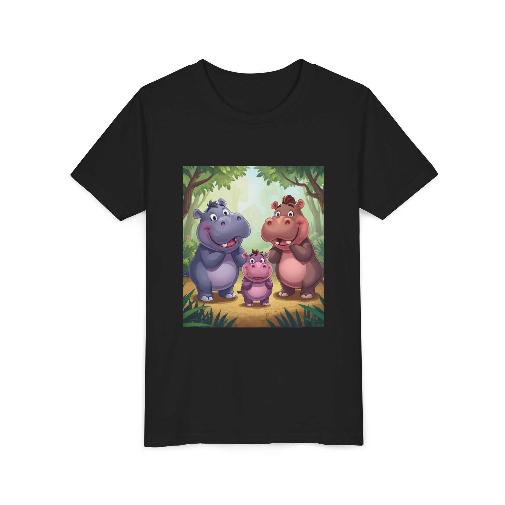 Hippo Cute Youth Short Sleeve Tee