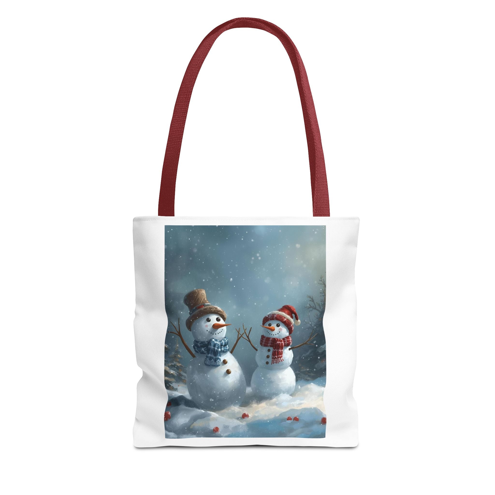 Christmas Snowman Holiday Tote Bag, Festive Bag for Christmas, Winter Shopping, Gift for Her, Reusable Eco-Friendly, Merry Holidays