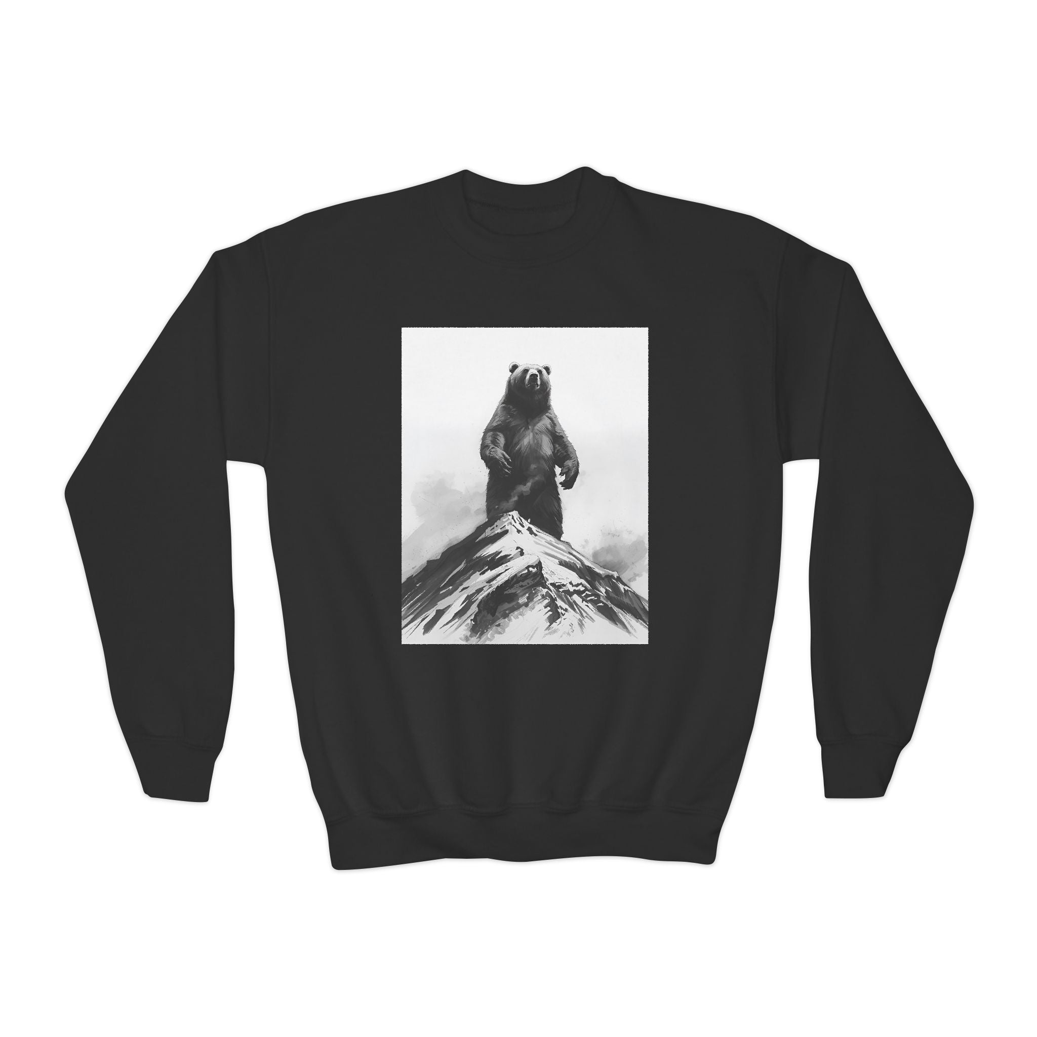 Bear Mountain Snow Youth Crewneck Sweatshirt