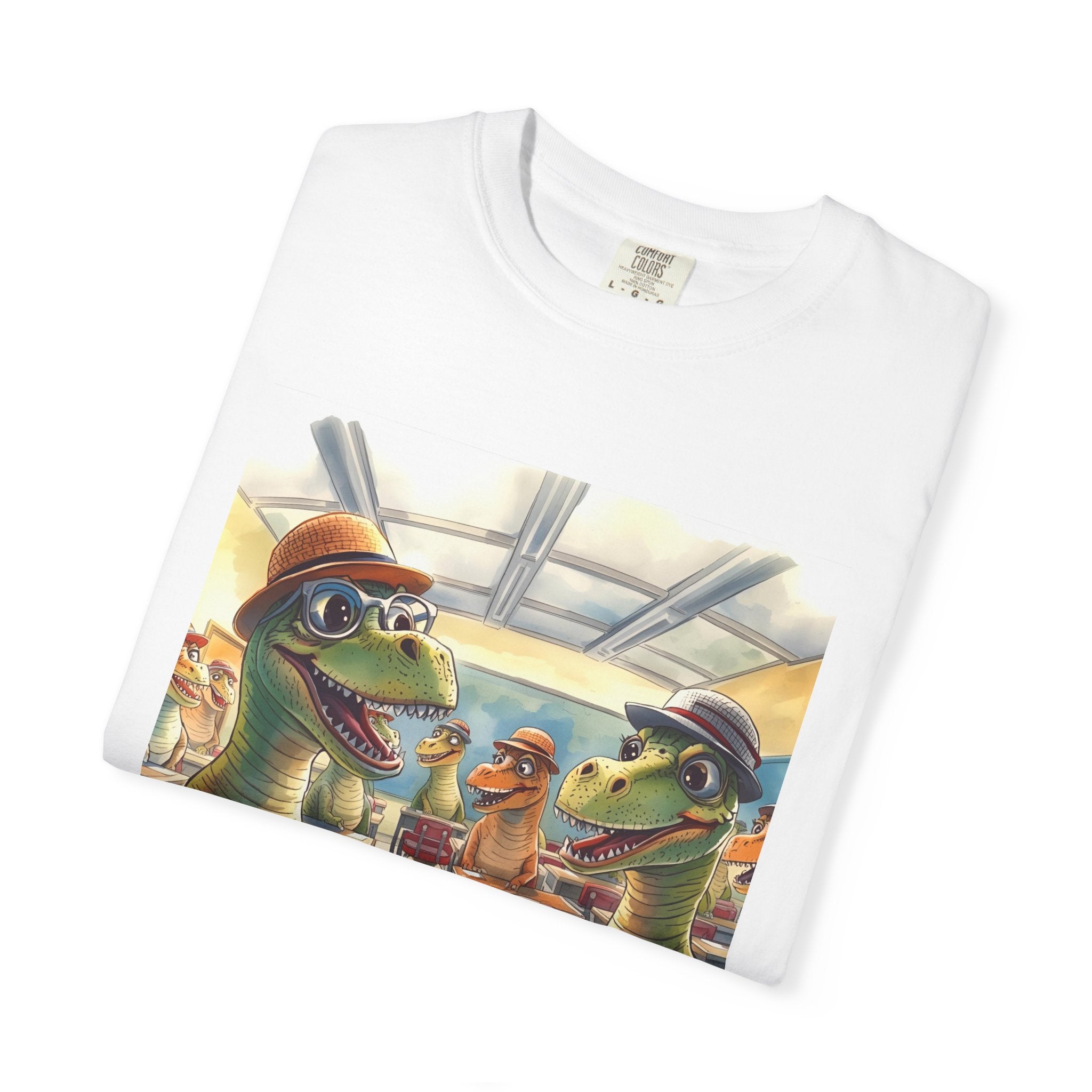 Dinosaur Classroom Unisex T-shirt, Fun Gift for Kids, Cool Graphic Tee for Teachers, Classroom Humor Outfit, Unique Dino Design
