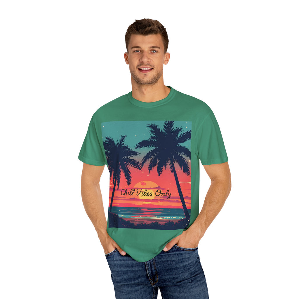 Tropical Sunset Unisex Garment-Dyed T-shirt