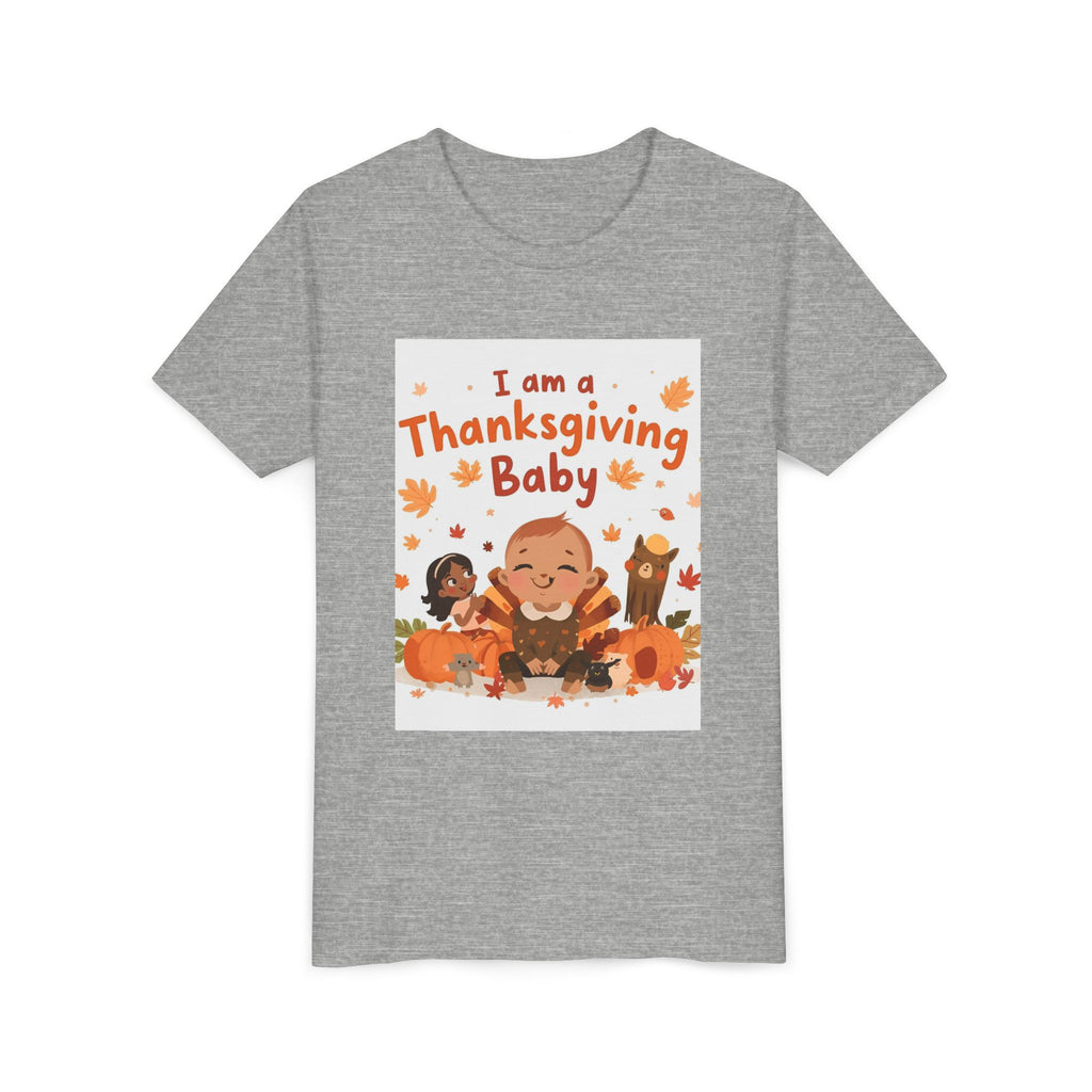 I Am A Thanksgiving Baby Youth Short Sleeve Tee