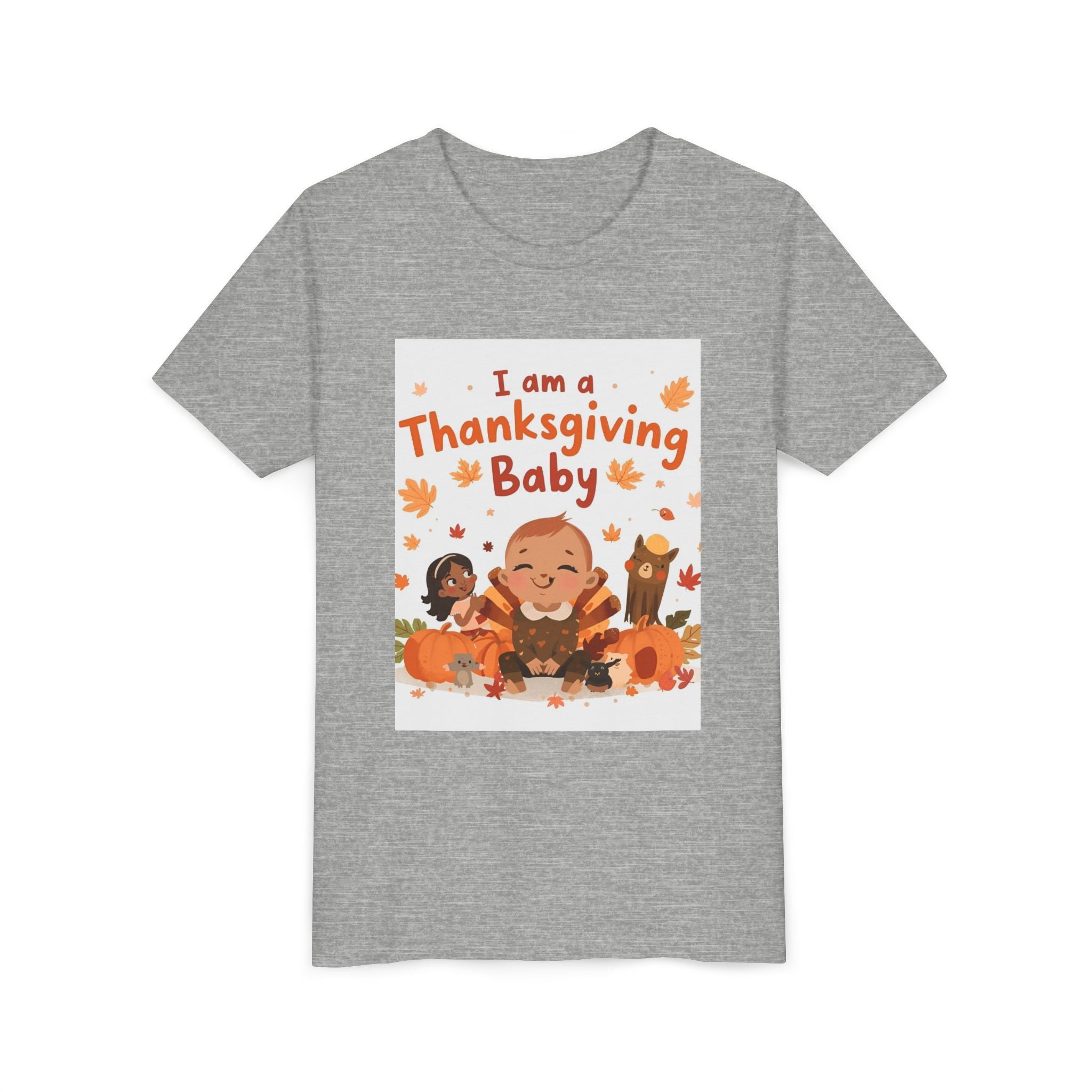 I Am A Thanksgiving Baby Youth Short Sleeve Tee
