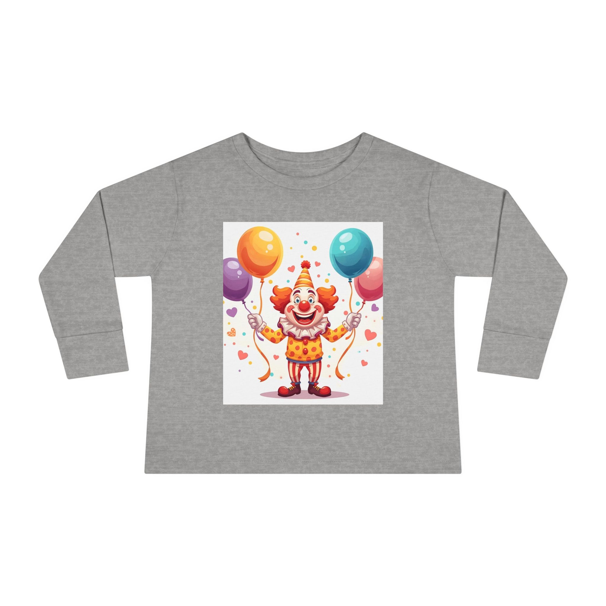 Funny Clown Toddler Long Sleeve Tee