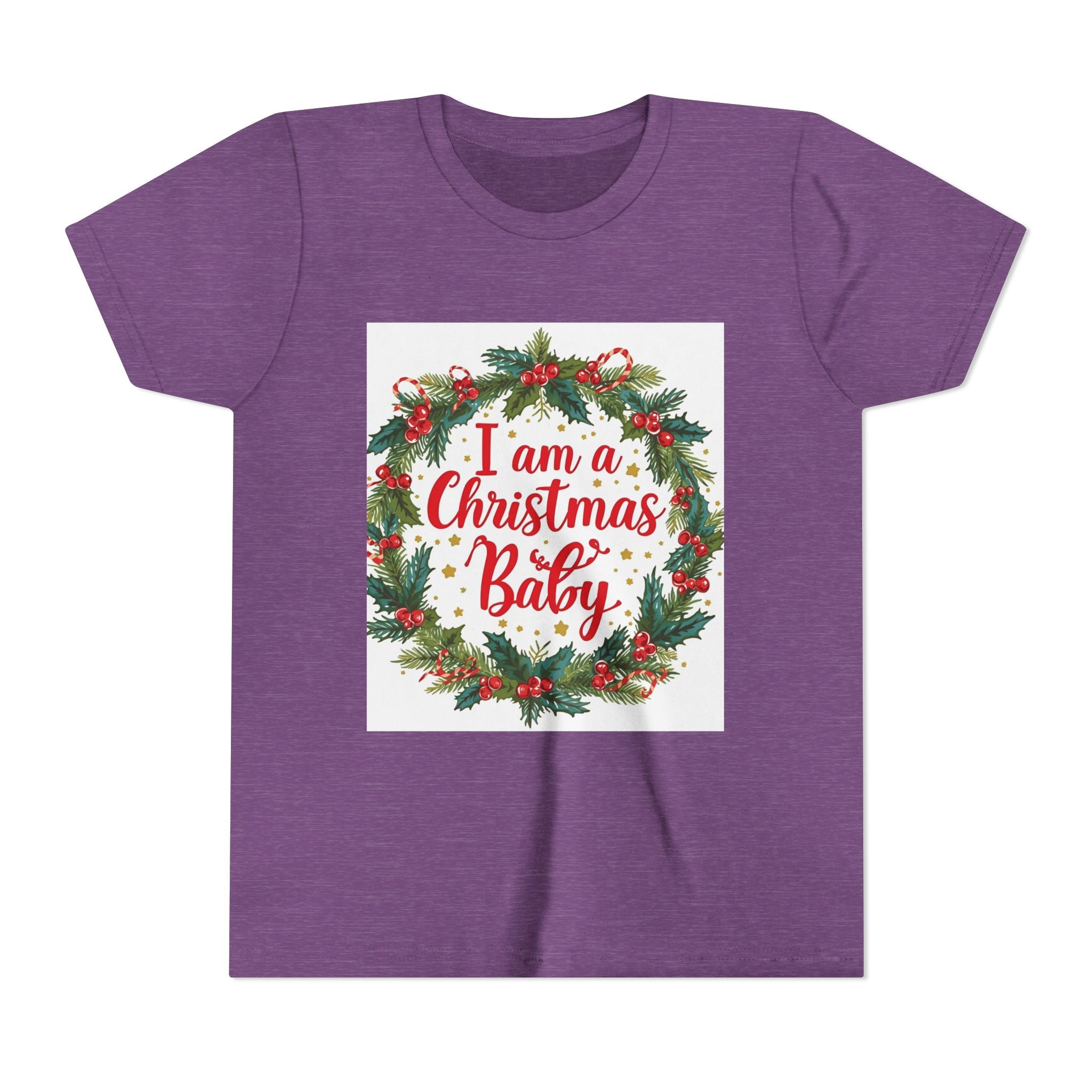 I Am A Christmas Baby Youth Short Sleeve Tee
