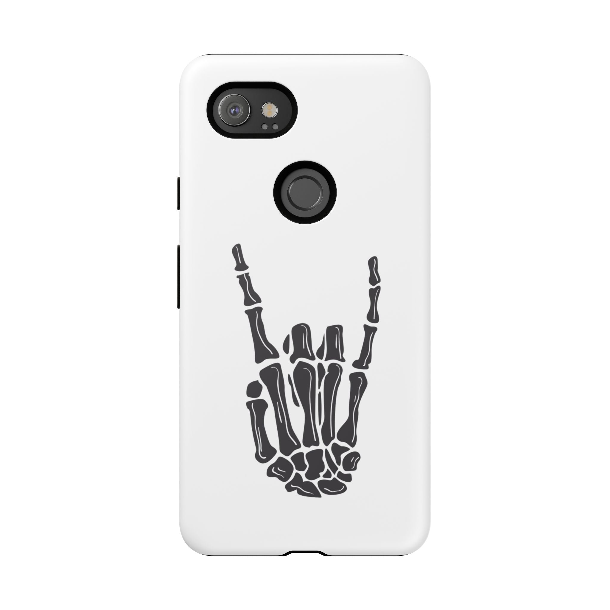Rock On Skeleton Phone Case, Edgy Phone Cover, Tough Cases for Music Lovers, Halloween Accessories, Gifts for Him