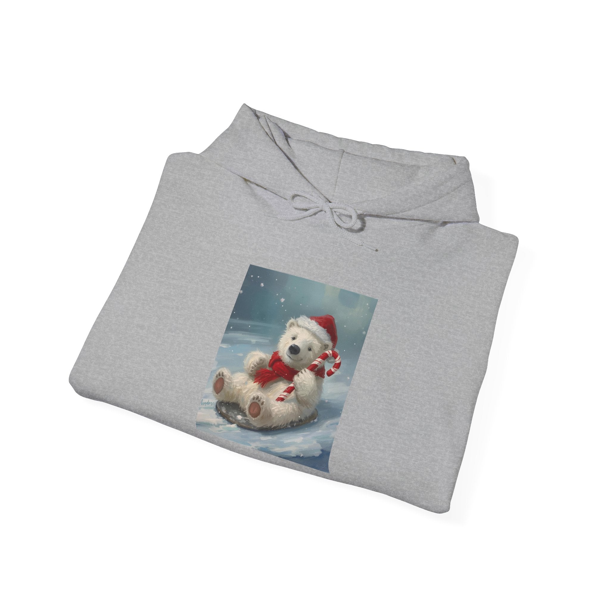 Cozy Holiday Bear Hoodie, Cute Winter Sweatshirt, Christmas Gift, Unisex Sweater, Warm Apparel for Winter Fun