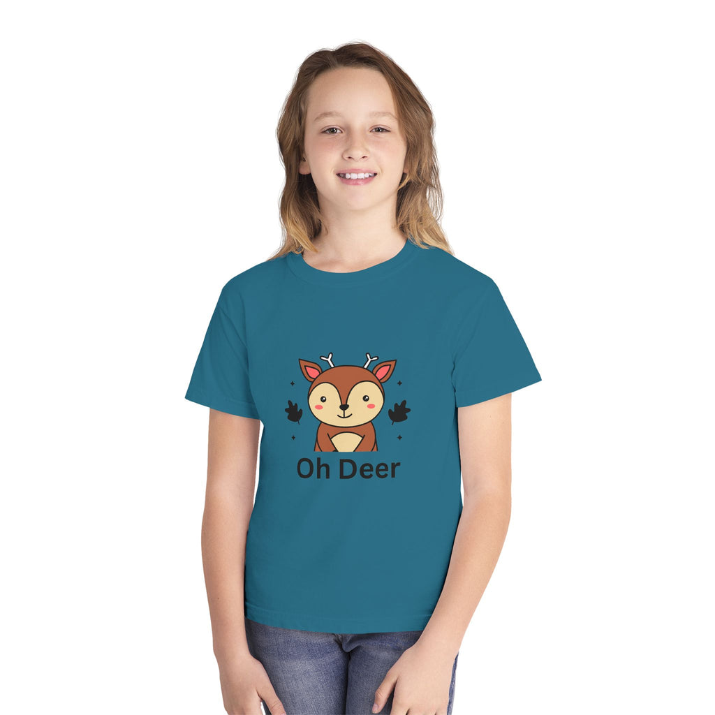 Funny Kids Tee - "Oh Deer" Design, Youth Shirt, Cute Animal Graphic, Perfect Gift for Birthdays, Holidays, or Playtime