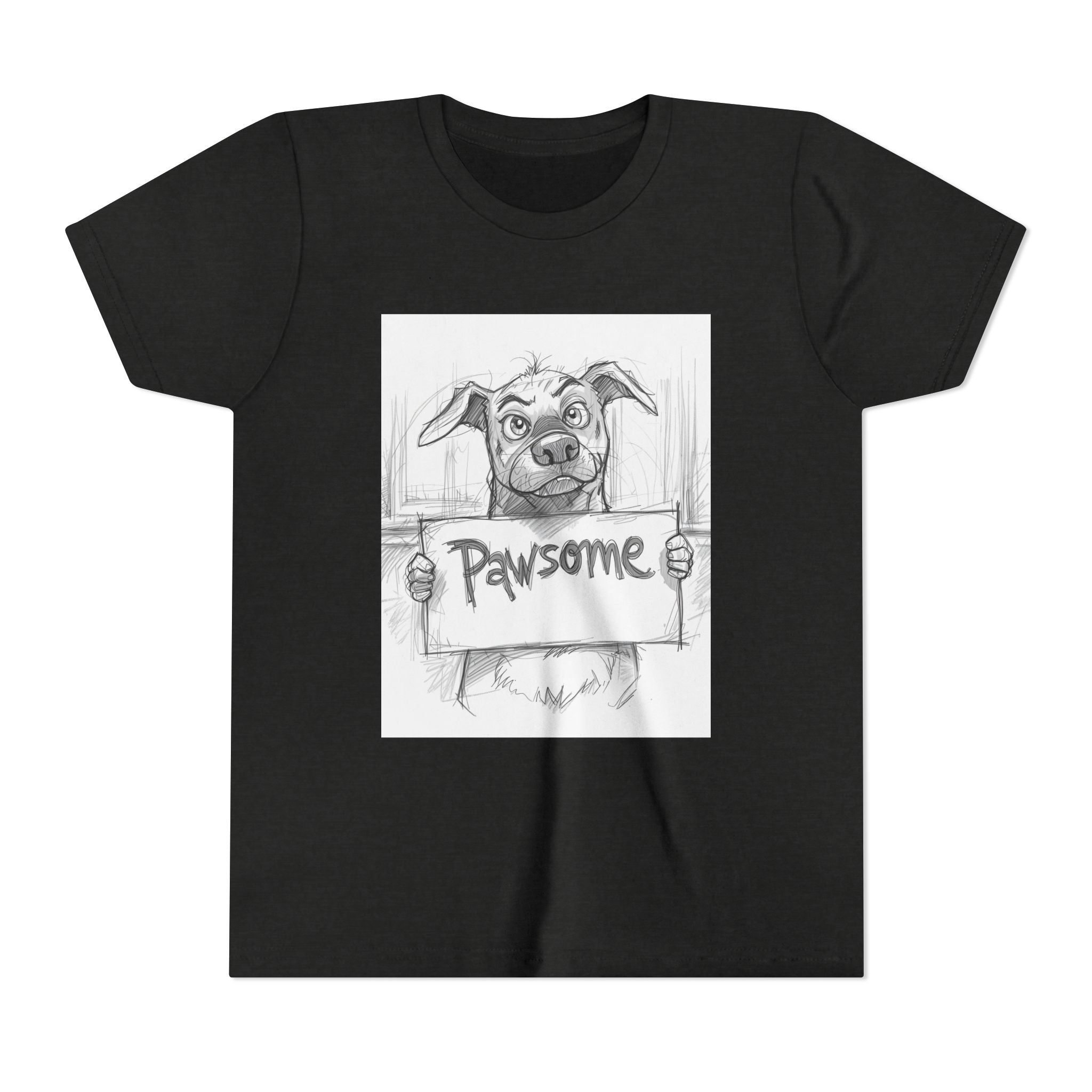 Pawsome Youth Tee - Adorable Dog Design, Gift for Animal Lovers, Birthday, Back to School, Fun Pet Shirt, Kids' Fashion