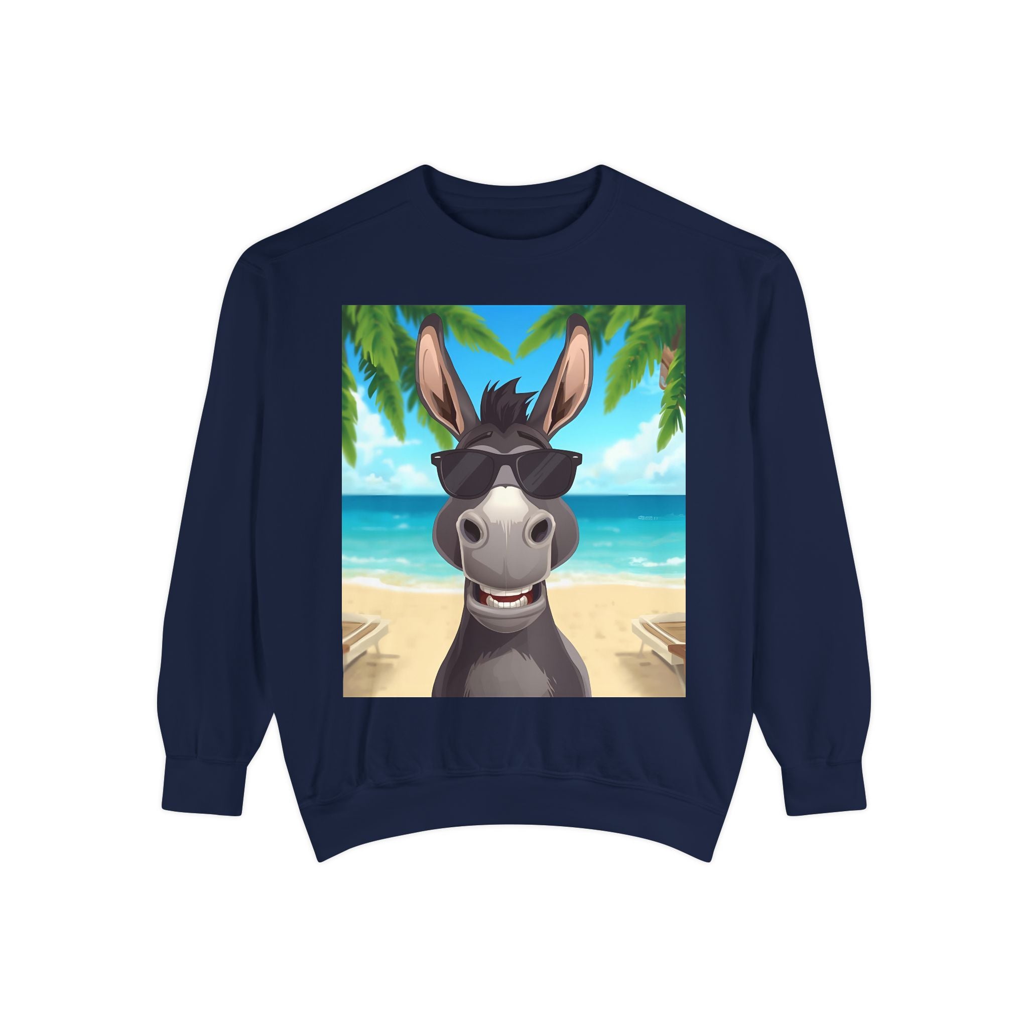 Donkey Beach Vibe Unisex Garment-Dyed Sweatshirt