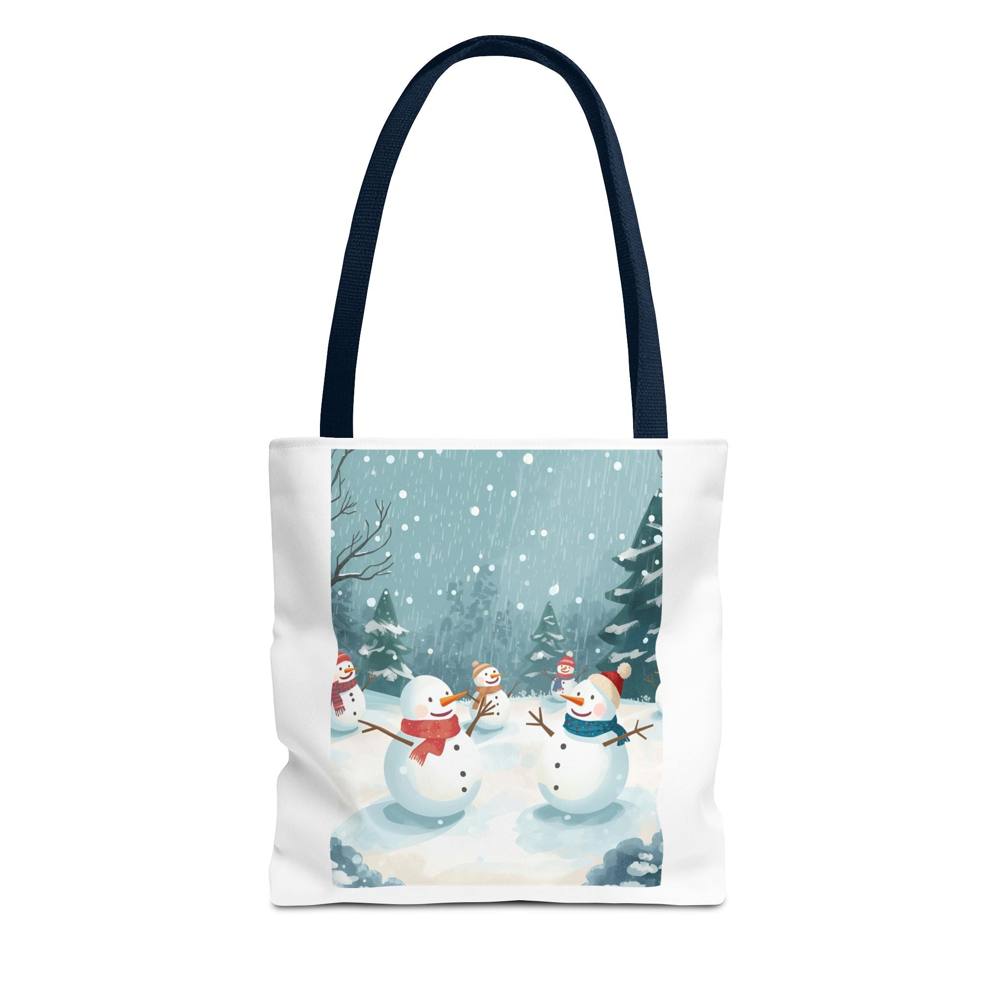 Christmas Winter Wonderland Tote Bag, Snowman Design, Holiday Shopping Bag, Christmas Gift, Reusable Eco Bag, Festive Accessory