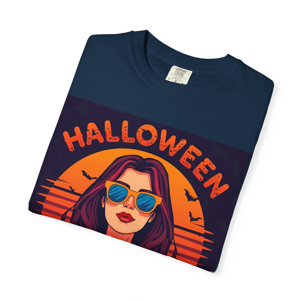 Halloween Cool Mom T-Shirt, Unisex Garment-Dyed Tee, Spooky Season Apparel, Fall Fashion, Halloween Costume Shirt