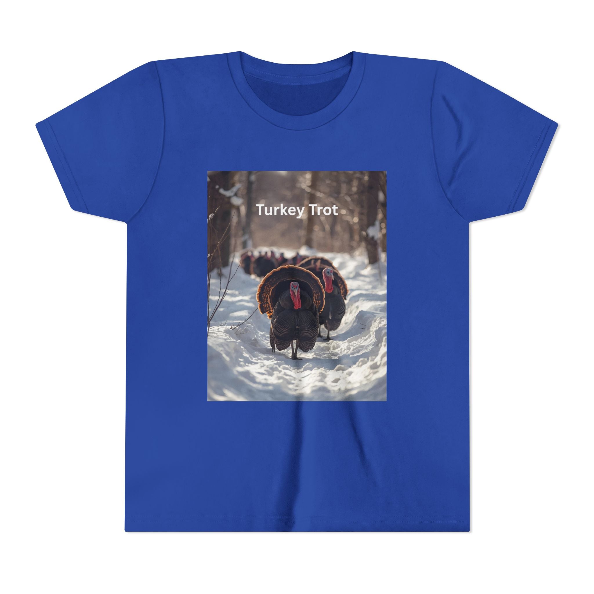 Thanksgiving Turkey Trot Youth Tee, Cute Holiday Shirt, Fall Apparel, Kids Thanksgiving Outfit, Funny Tee for Celebration