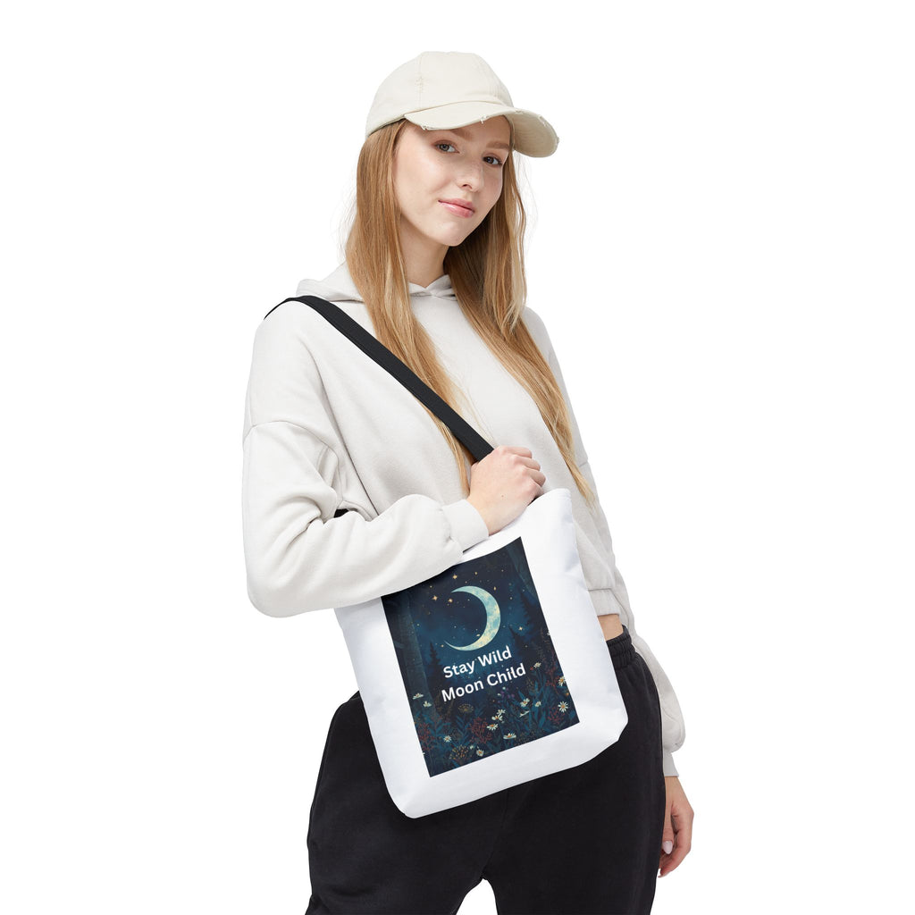 Stay Wild Moon Child Tote Bag - Stay Wild, Bohemian Bag, Eco-Friendly Tote, Astrology Gift, Festival Essential