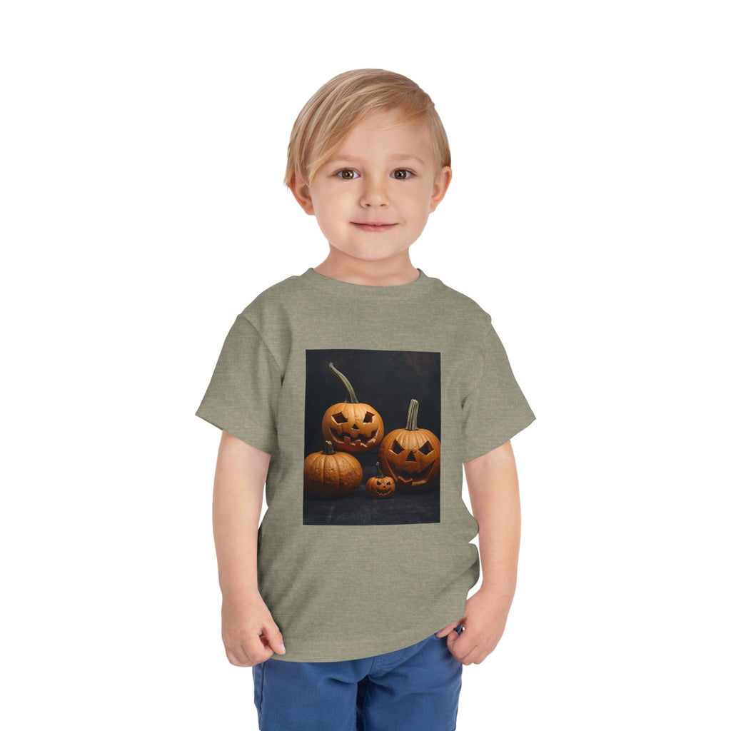 Spooky Halloween Pumpkin Toddler Short Sleeve Tee