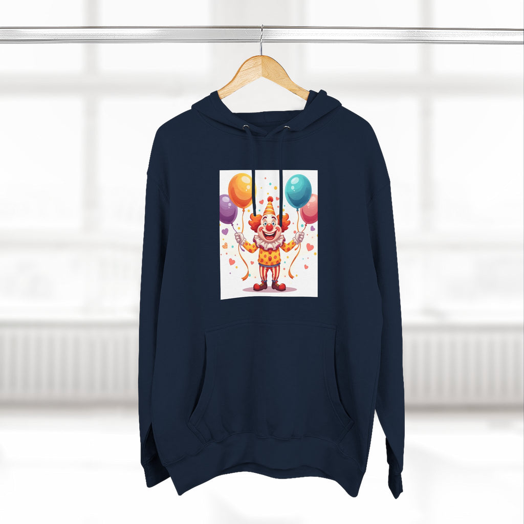 Clown Funny Three-Panel Fleece Hoodie