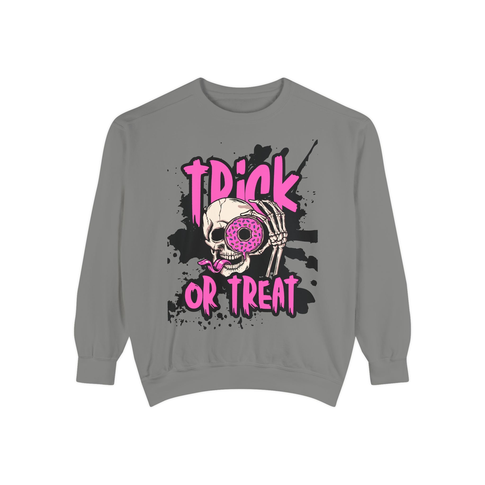Trick or Treat Skull Unisex Garment-Dyed Sweatshirt