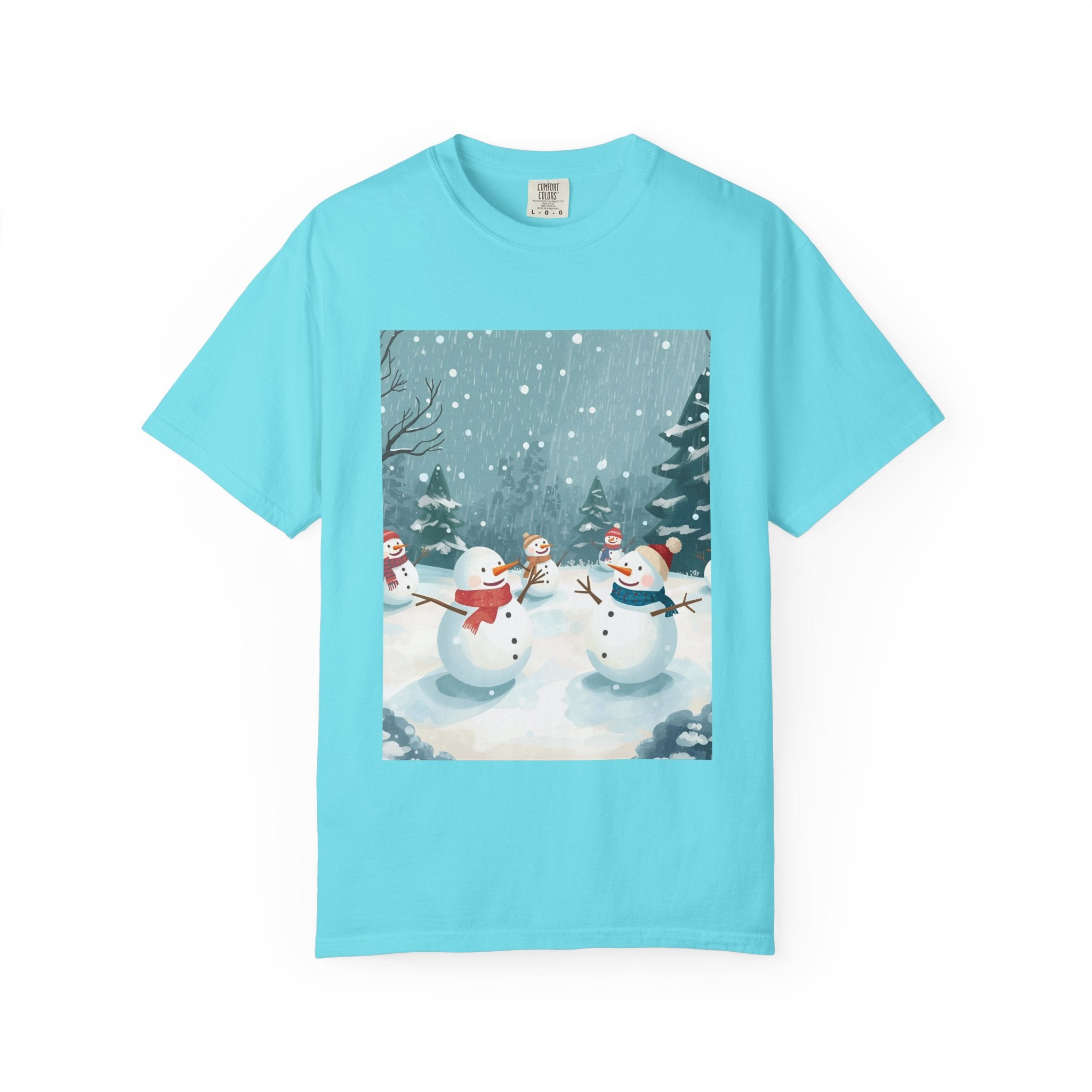 Festive Christmas Snowman Winter Wonderland T-shirt, Holiday Tee, Snowman Gift, Cozy Apparel, Unisex Christmas Shirt, Festive Winter Wear