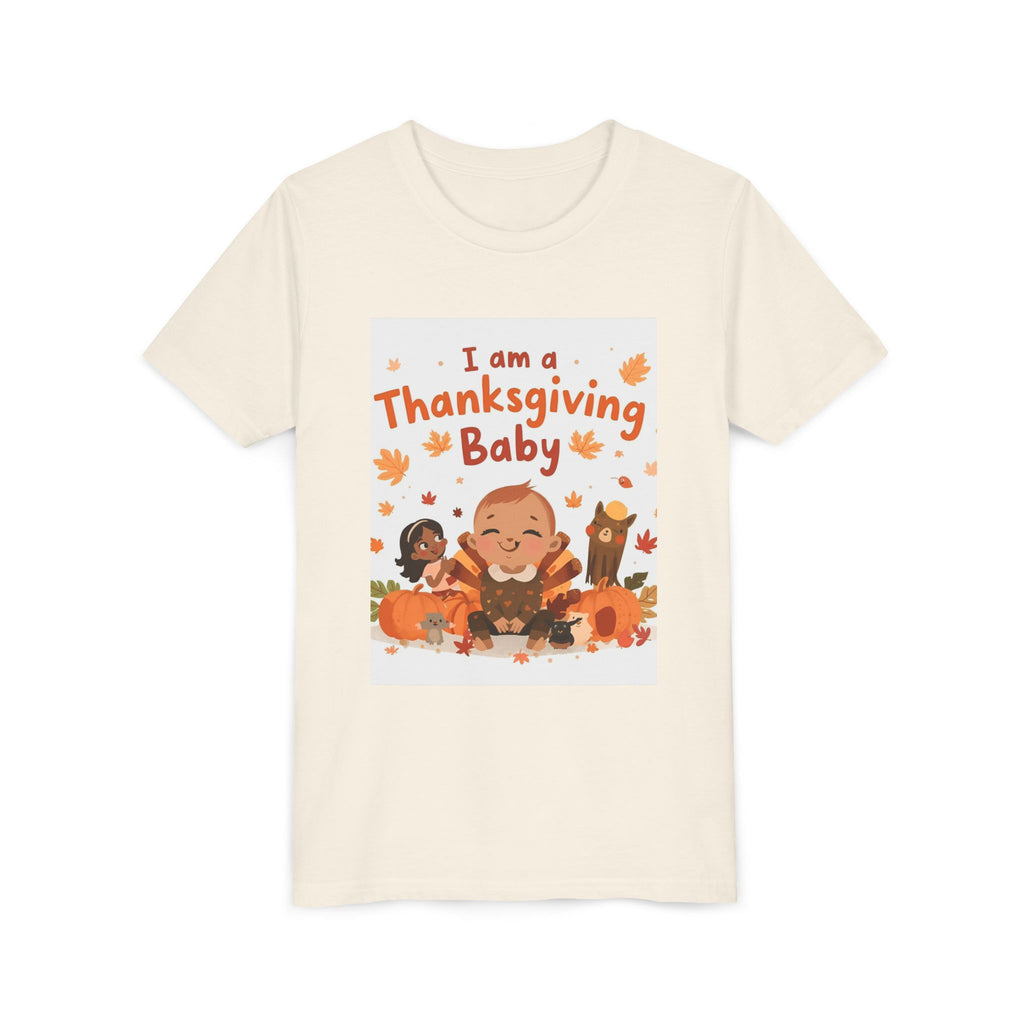 I Am A Thanksgiving Baby Youth Short Sleeve Tee