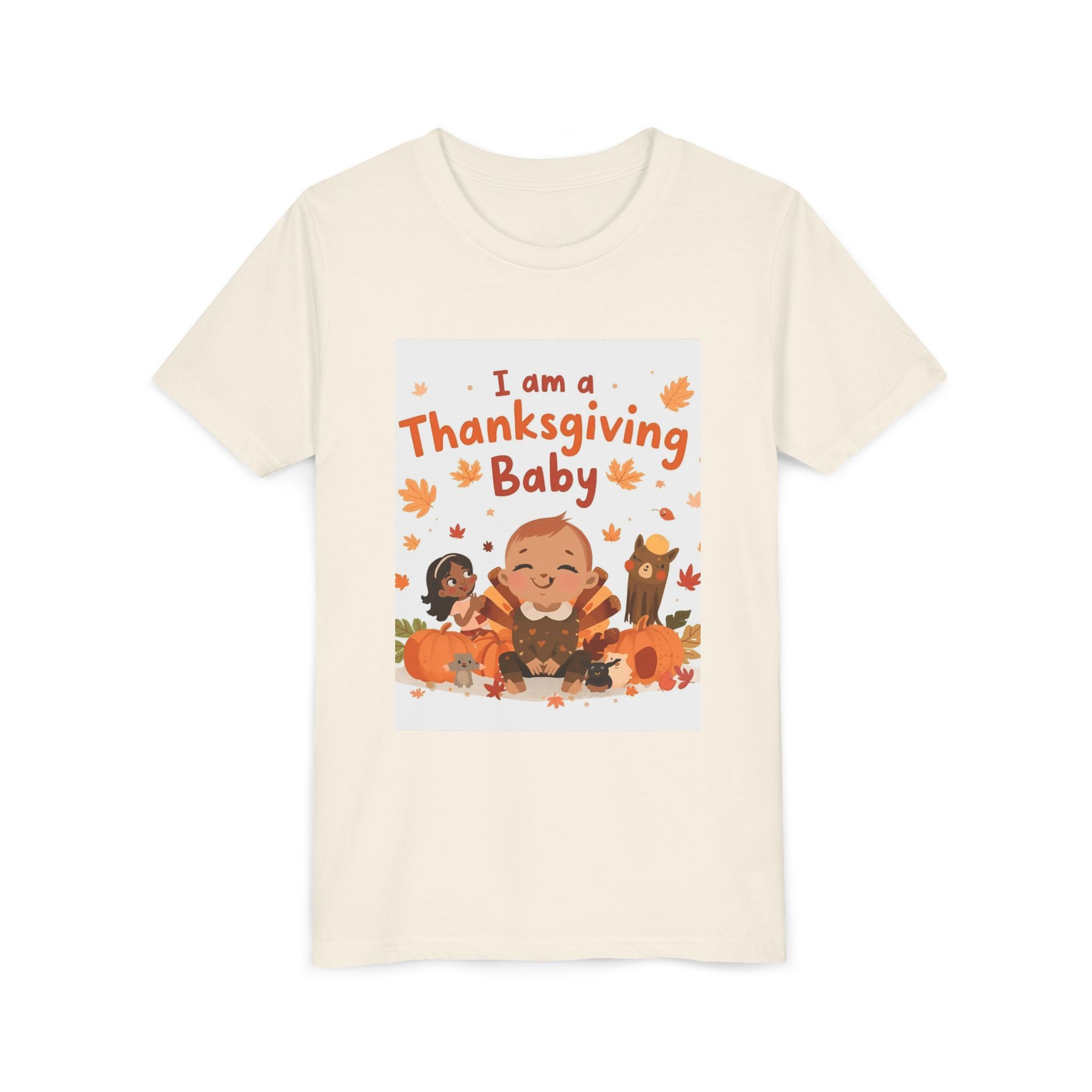 I Am A Thanksgiving Baby Youth Short Sleeve Tee