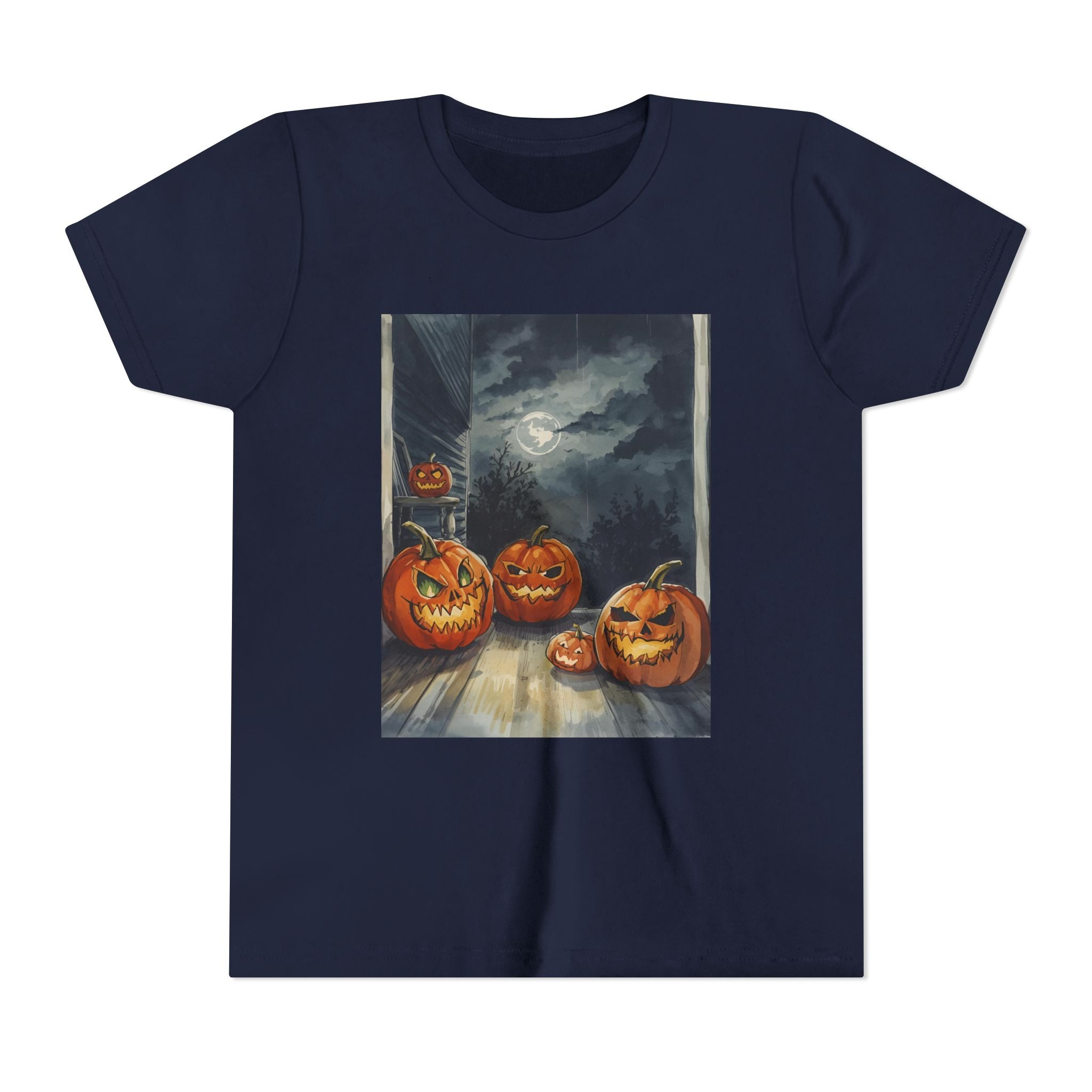 Halloween Pumpkin Scary Youth Short Sleeve Tee