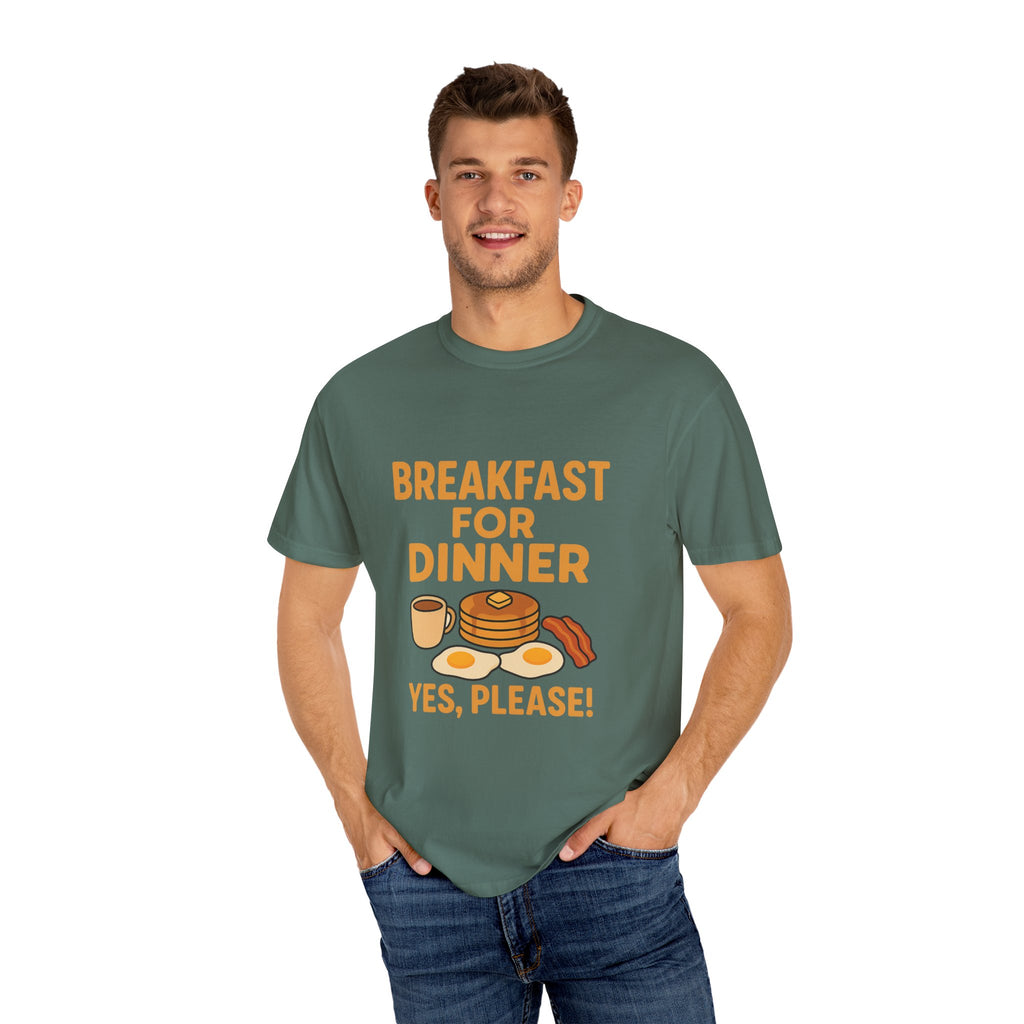 Cute Breakfast for Dinner Unisex T-shirt | Fun Foodie Tee, Gift for Food Lovers, Casual Wear, Brunch Shirt, Breakfast Lovers