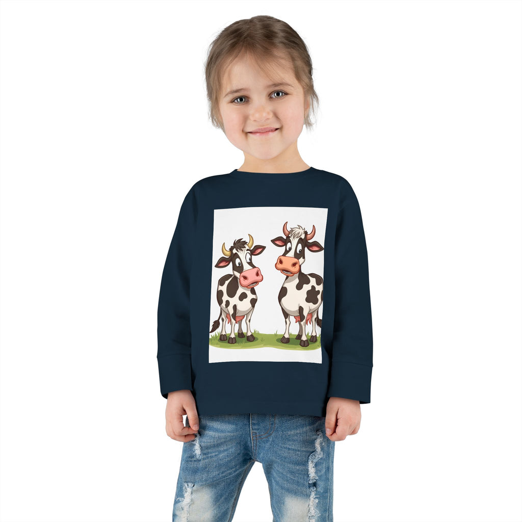 Cute Cows Toddler Long Sleeve Tee
