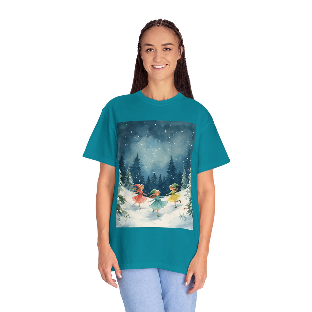 Whimsical Winter T-Shirt, Cozy Graphic Tee, Holiday Apparel, Gift for Her, Seasonal Fashion, Unisex Tee