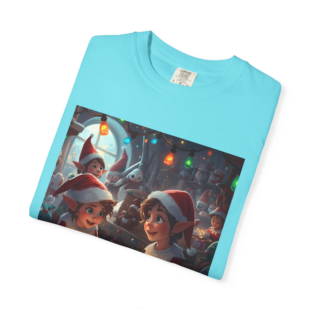 Festive Christmas Elf T-Shirt, Holiday Gift, Unisex Tee, Seasonal Wear, Family Celebration, Santa Theme
