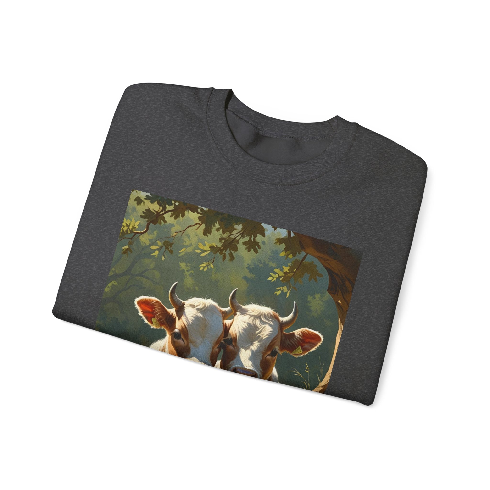 Cozy Cow Crewneck Sweatshirt, Unisex Pullover, Animal Lover Gift, Farmhouse Decor, Best Friends, Cute Sweatshirt