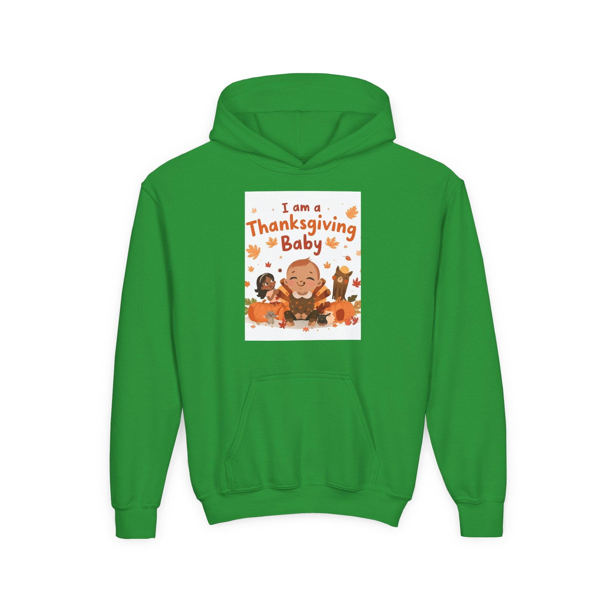 I'm A Thanksgiving Baby Youth Heavy Blend Hooded Sweatshirt