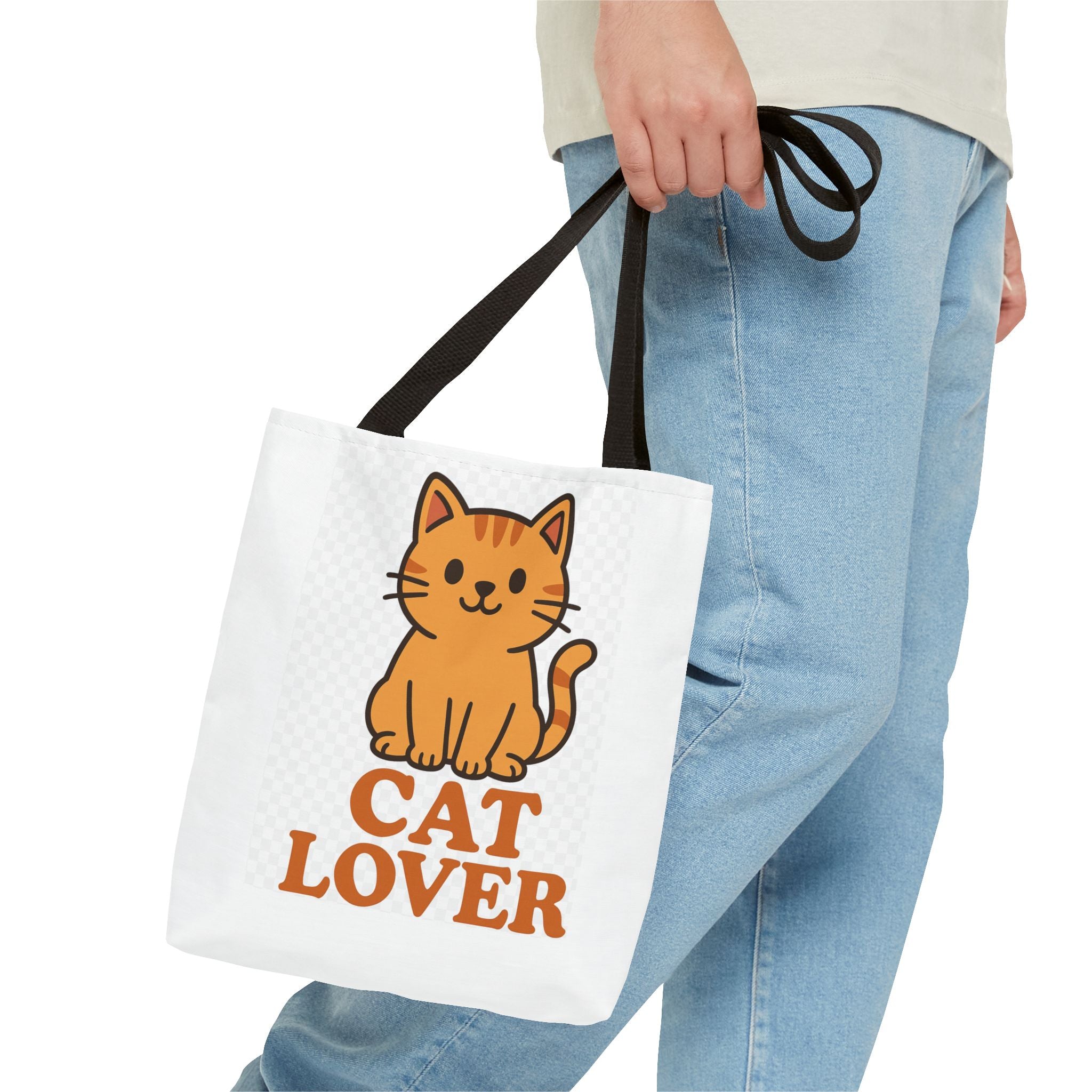 Cat Lover Tote Bag, Eco-Friendly Cat Lover Gift, Cute Pet Owner Accessory, AOP Cat Design, Ideal for Everyday Use, Cat Themed Shopping Bag