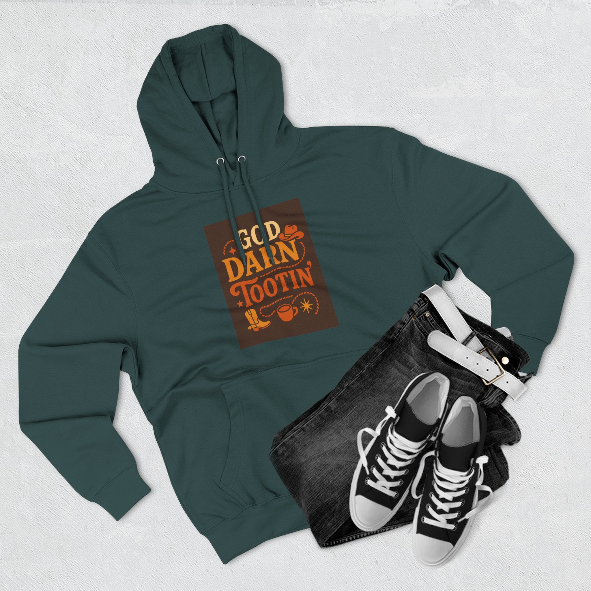 God Darn Tootin Three-Panel Fleece Hoodie