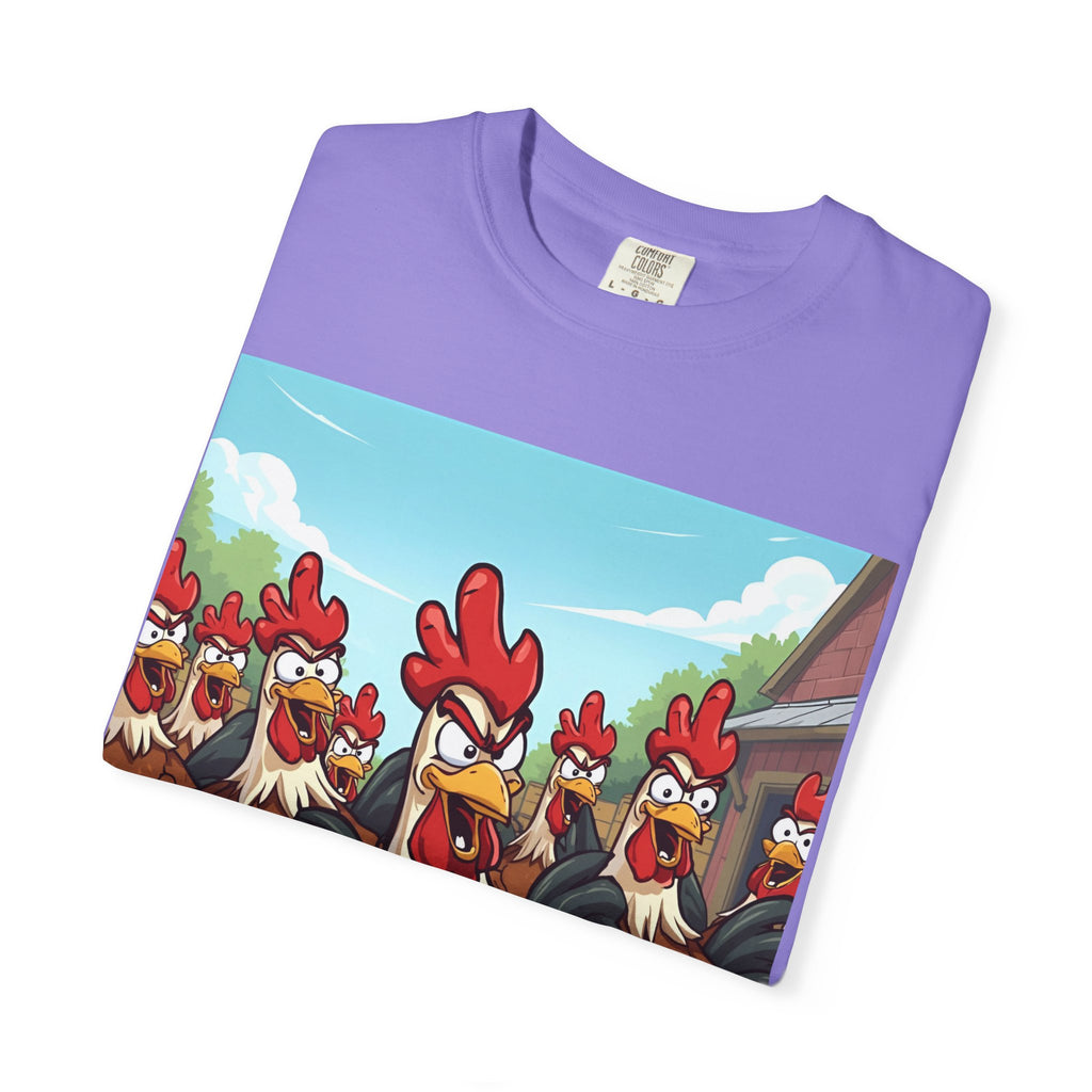Funny Chicken Graphic Tee, Animated Rooster Shirt, Quirky Farm Animal Apparel, Gift for Chicken Lovers, Casual Wear for All