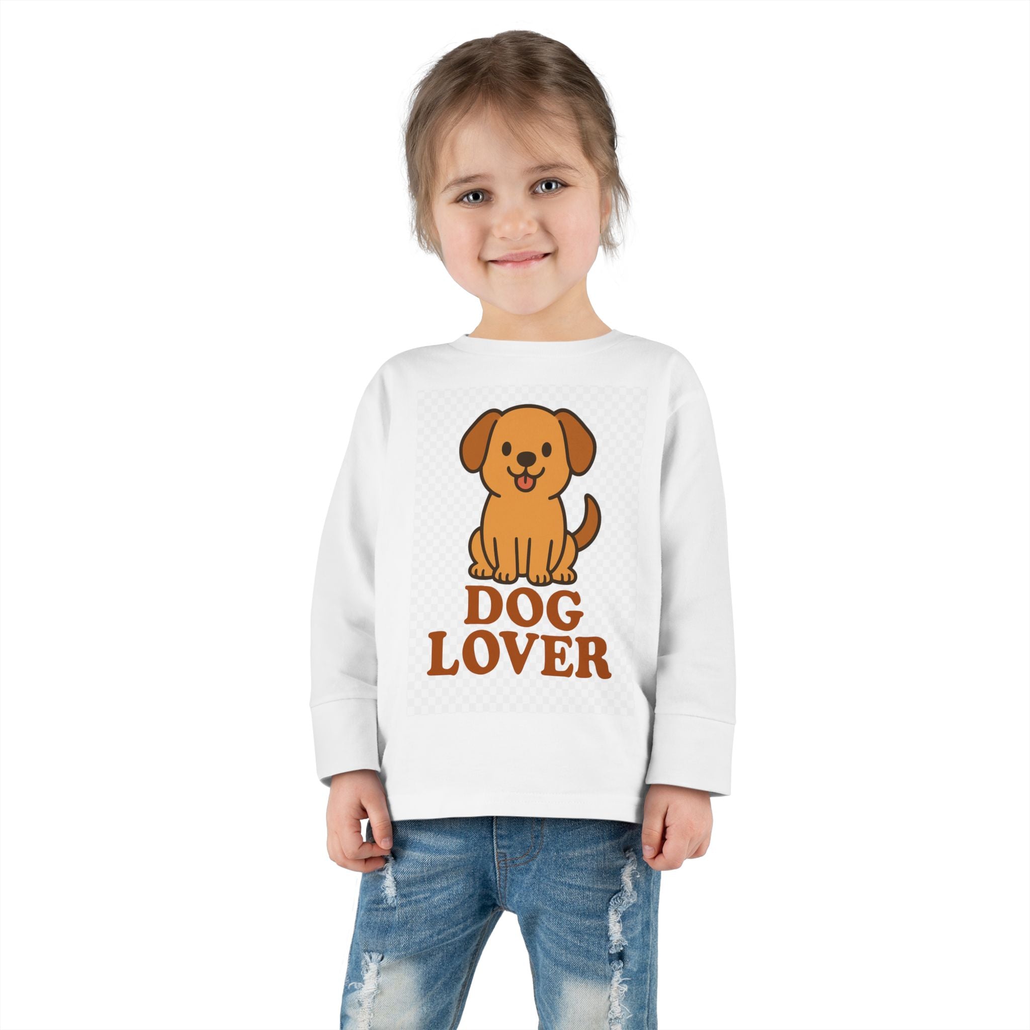 Toddler Dog Lover Long Sleeve Tee - Cute Pet Gift, Kids Animal Shirt, Birthday Present, Dog Theme Apparel, Puppy Enthusiast Gift