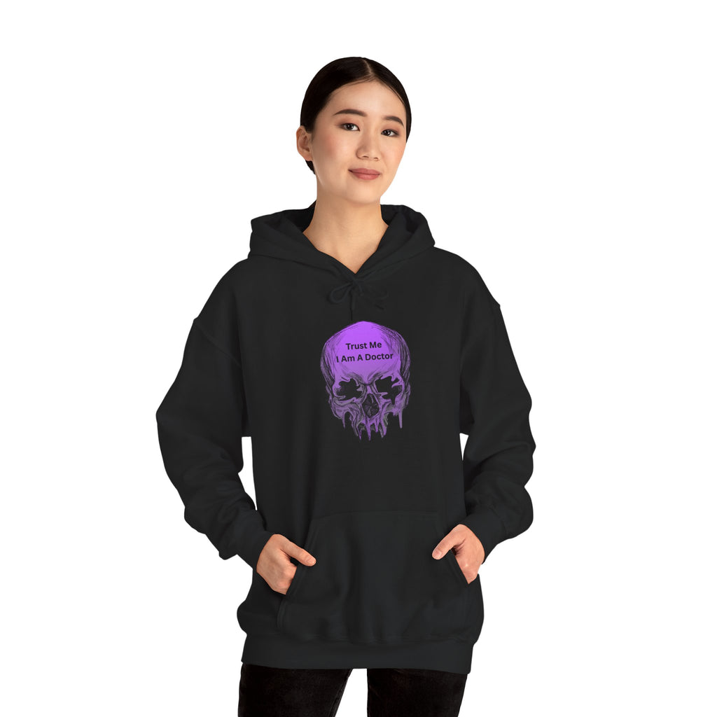 Skull Graphic Hoodie - Trust Me I Am A Boosted Spirit, Cozy Sweatshirt for Halloween, Casual Wear, Unique Gift