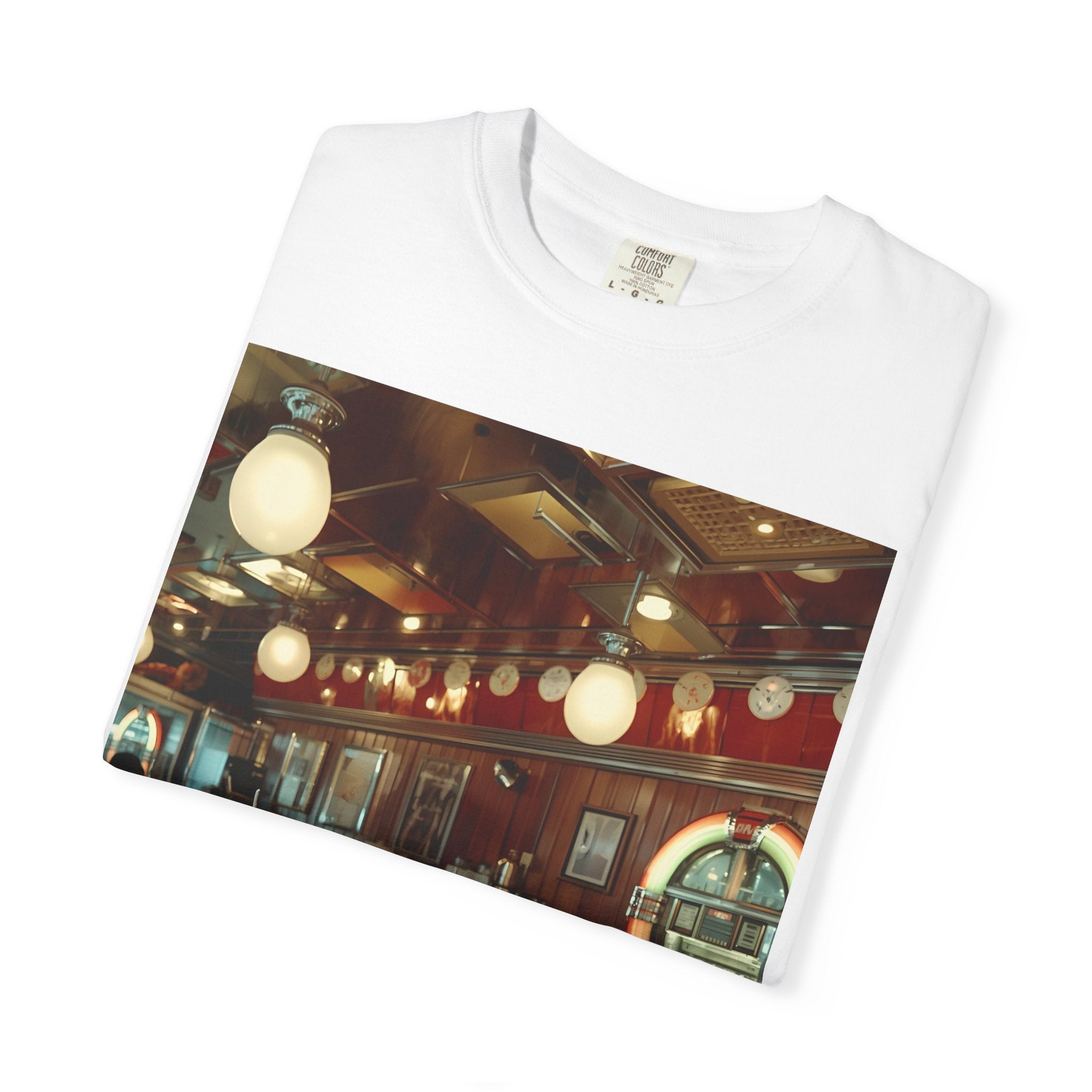 Cozy Cafe Vibe T-Shirt | Unisex Garment-Dyed Tee for Casual Outings, Vintage Style, Ice Cream Lovers, Retro Aesthetic, Everyday Wear