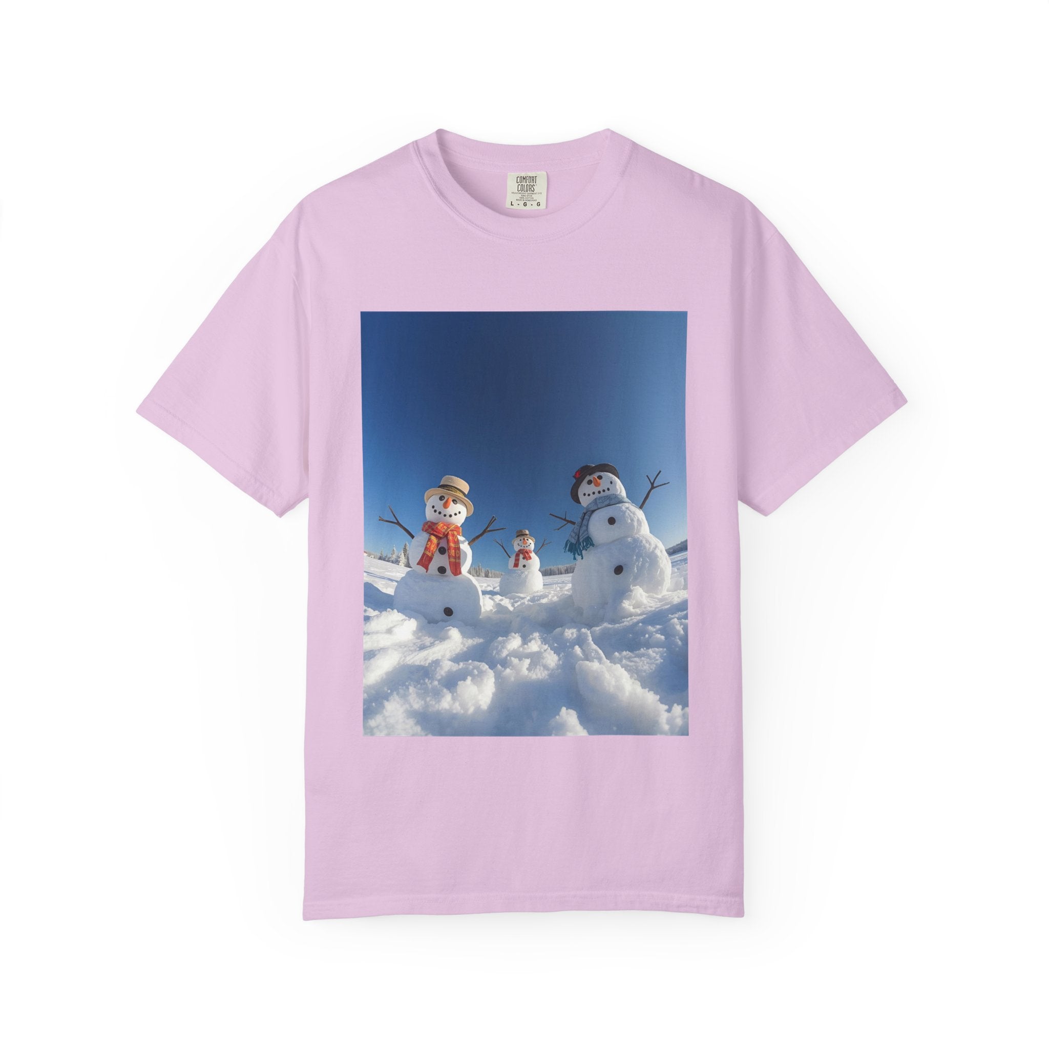 Festive Christmas Snowman Winter T-Shirt | Cozy Unisex Tee for Holiday Celebrations, Winter Apparel, Christmas Gift, Snow Fun