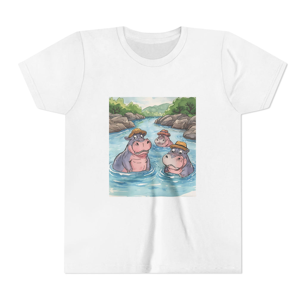 Hippo Cute Youth Short Sleeve Tee