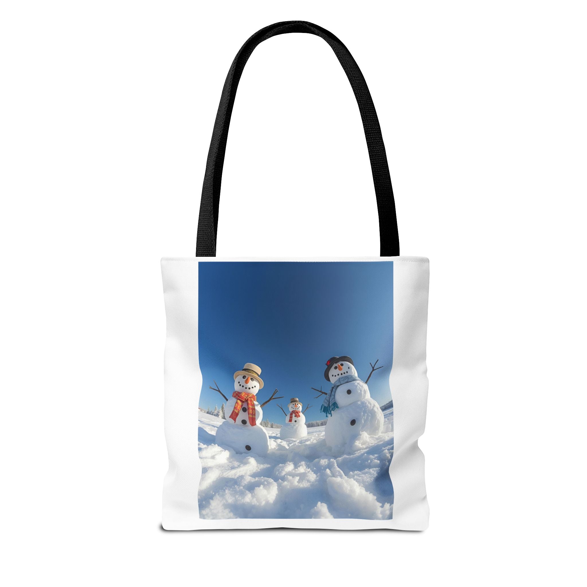 Festive Christmas Snowman Family Tote Bag (AOP)
