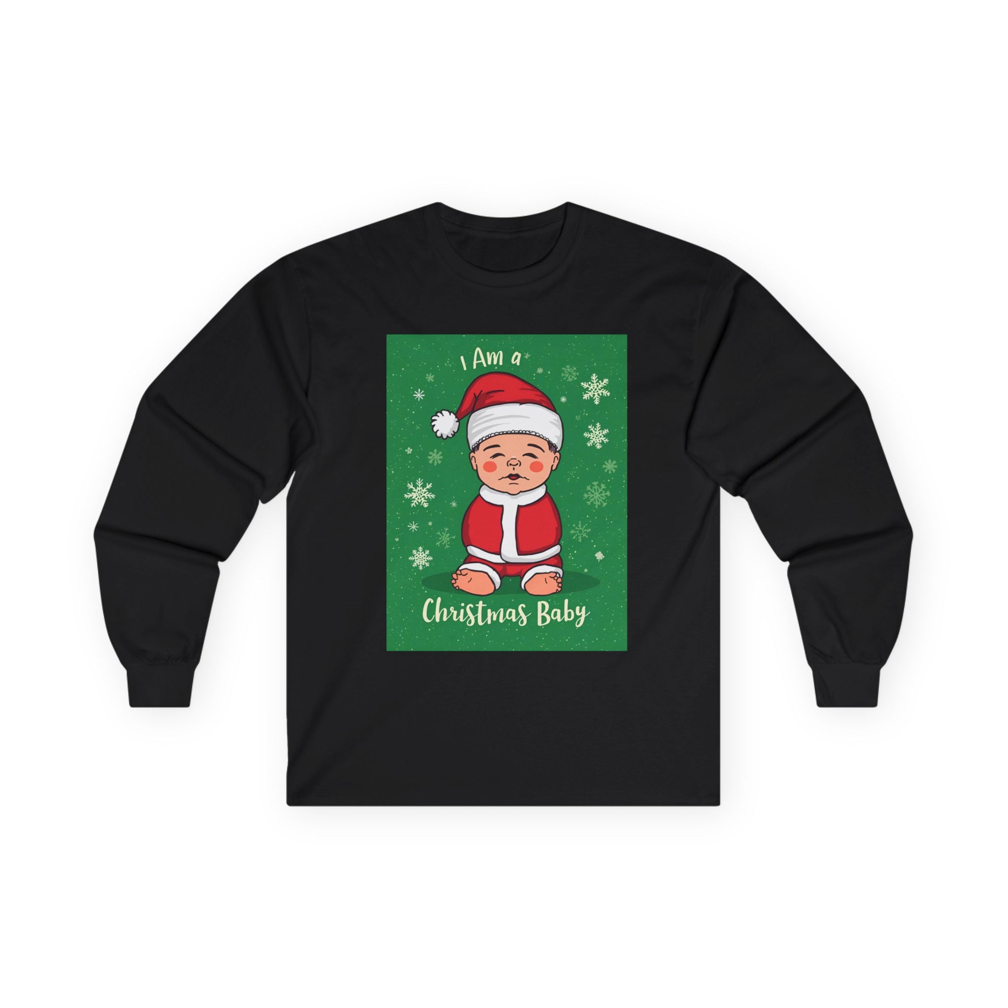 Christmas Baby Long Sleeve Tee, Holiday Shirt, Winter Apparel, Cute Baby Shirt, Unisex Holiday Clothing