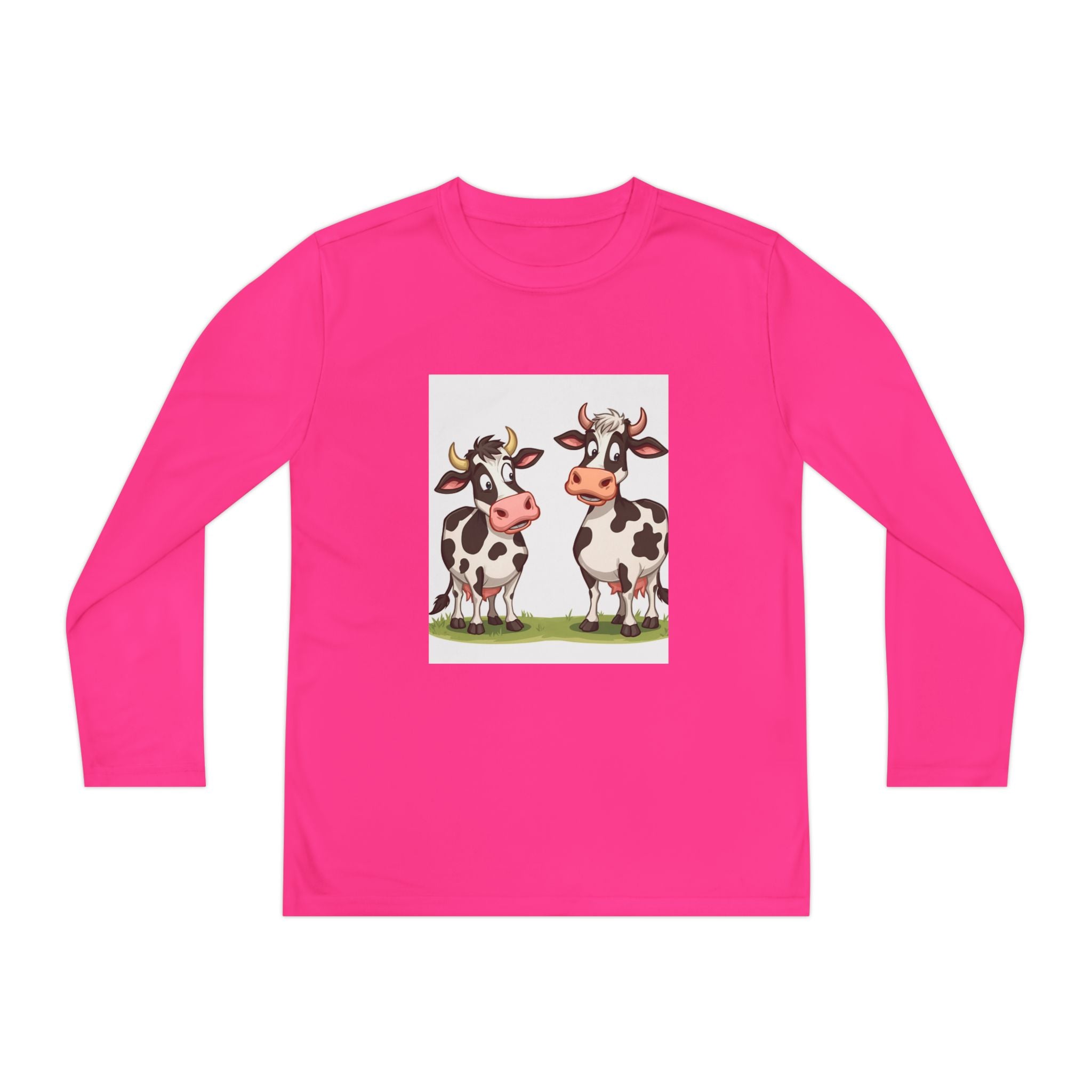 Cute Cows Youth Long Sleeve Competitor Tee