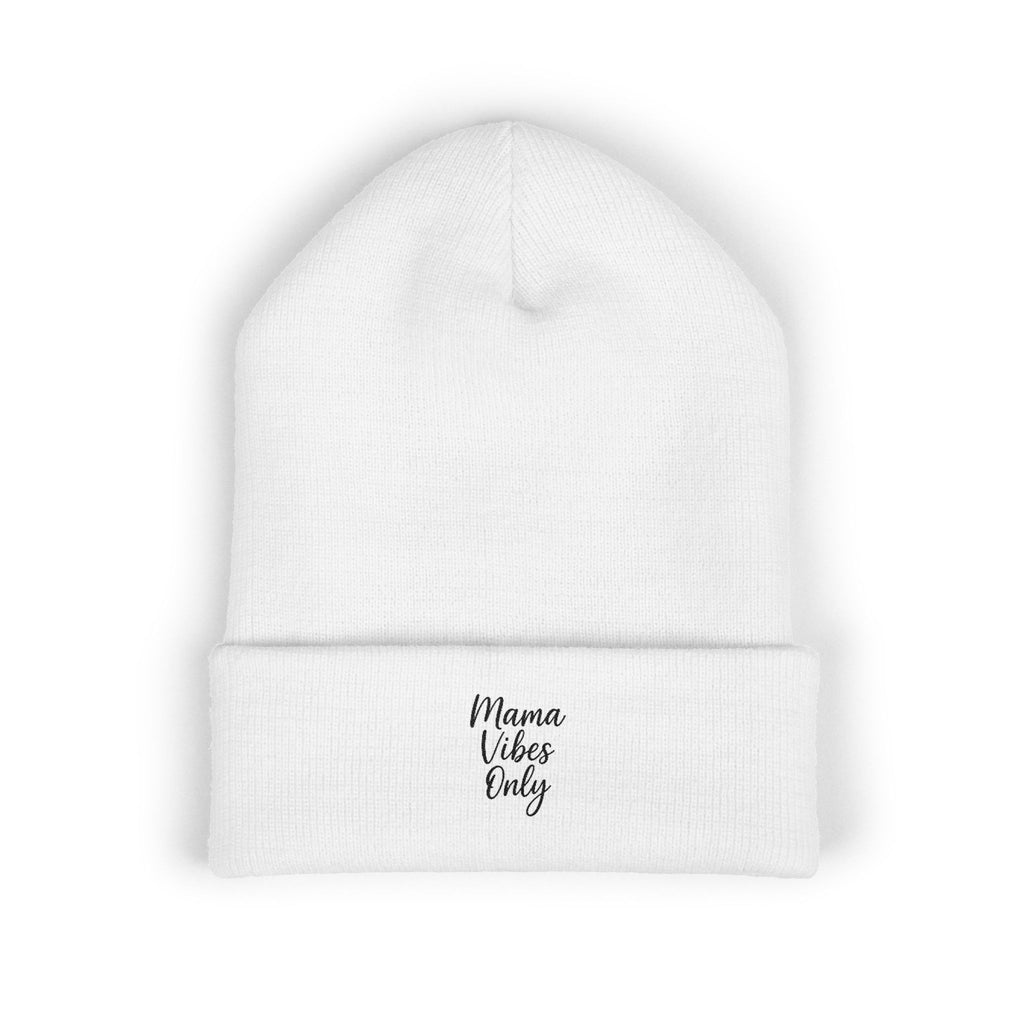 Mama Mode Mama Vibes Only Embroidered Beanie