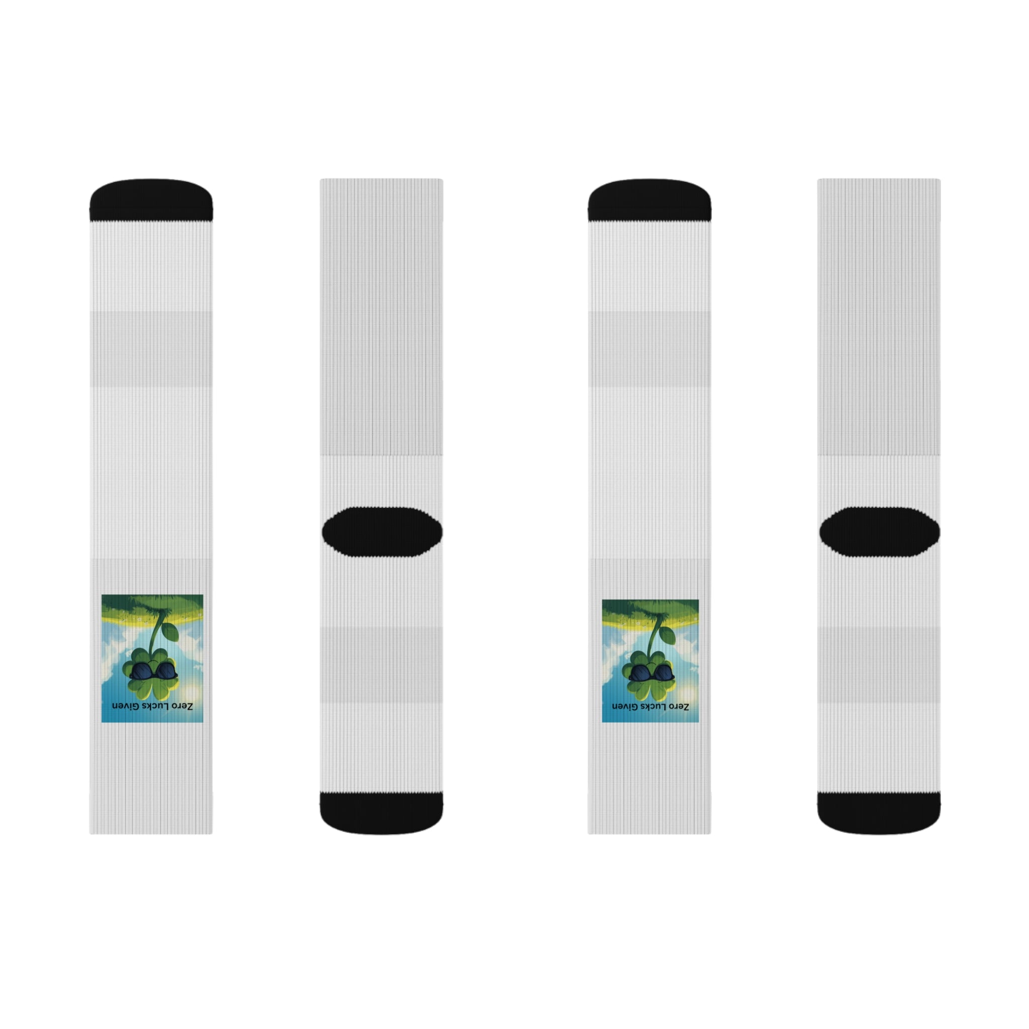 Zero Lucks Given Vibrant Sublimation Socks, Fun Socks, Unique Gift, Comfortable Wear, Trendy Accessories, Everyday Style