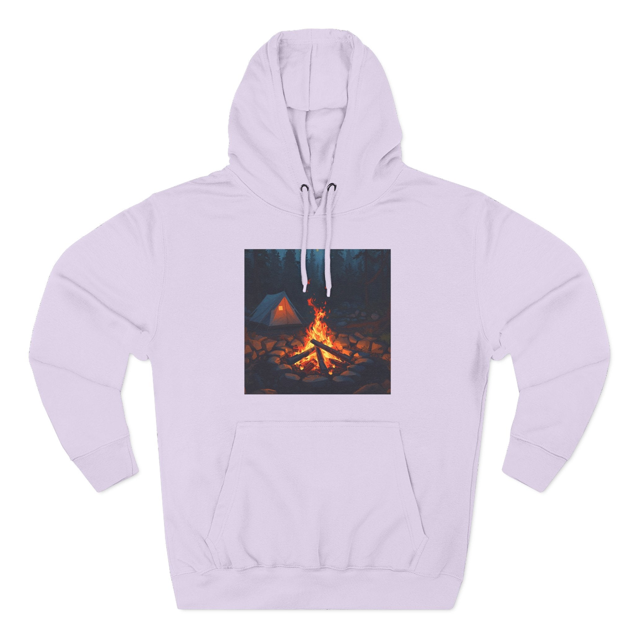 Cozy Campfire Fleece Hoodie, Outdoor Adventure Sweatshirt, Camping Gift, Warm Hoodie, Nature Lover Apparel
