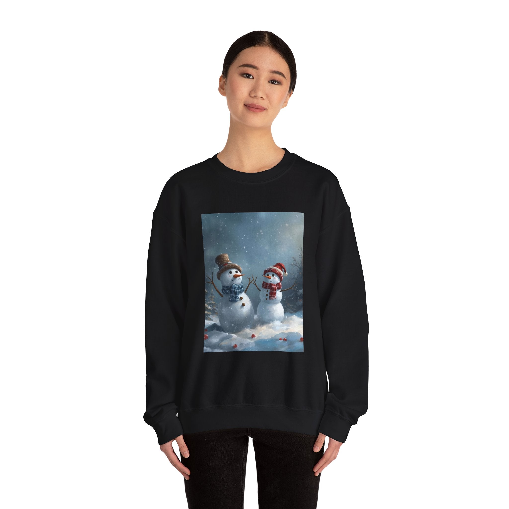 Christmas Snowman Winter Wonderland Sweatshirt - Cozy Crewneck with Snowman Design, Holiday Gift, Christmas Apparel, Winter Fashion, Seasonal Comfort