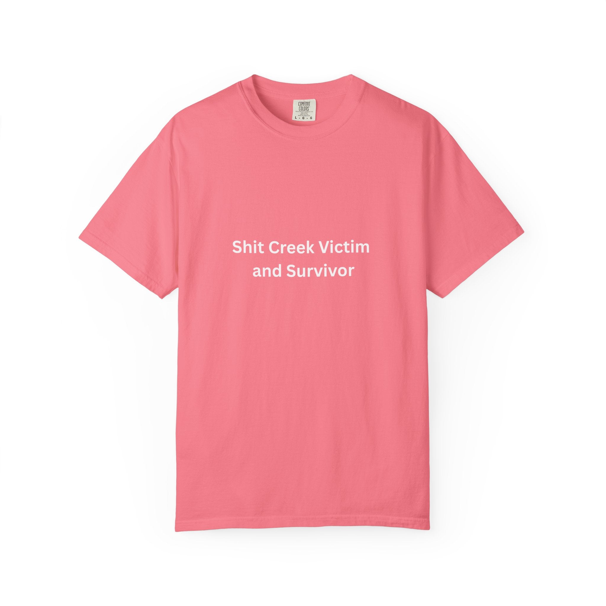 Shit Creek Survivor Garment-Dyed Unisex T-shirt in Vintage Colors | Relaxed Fit | Perfect for Casual Wear, Gifts, Everyday Use, Summer Outfits